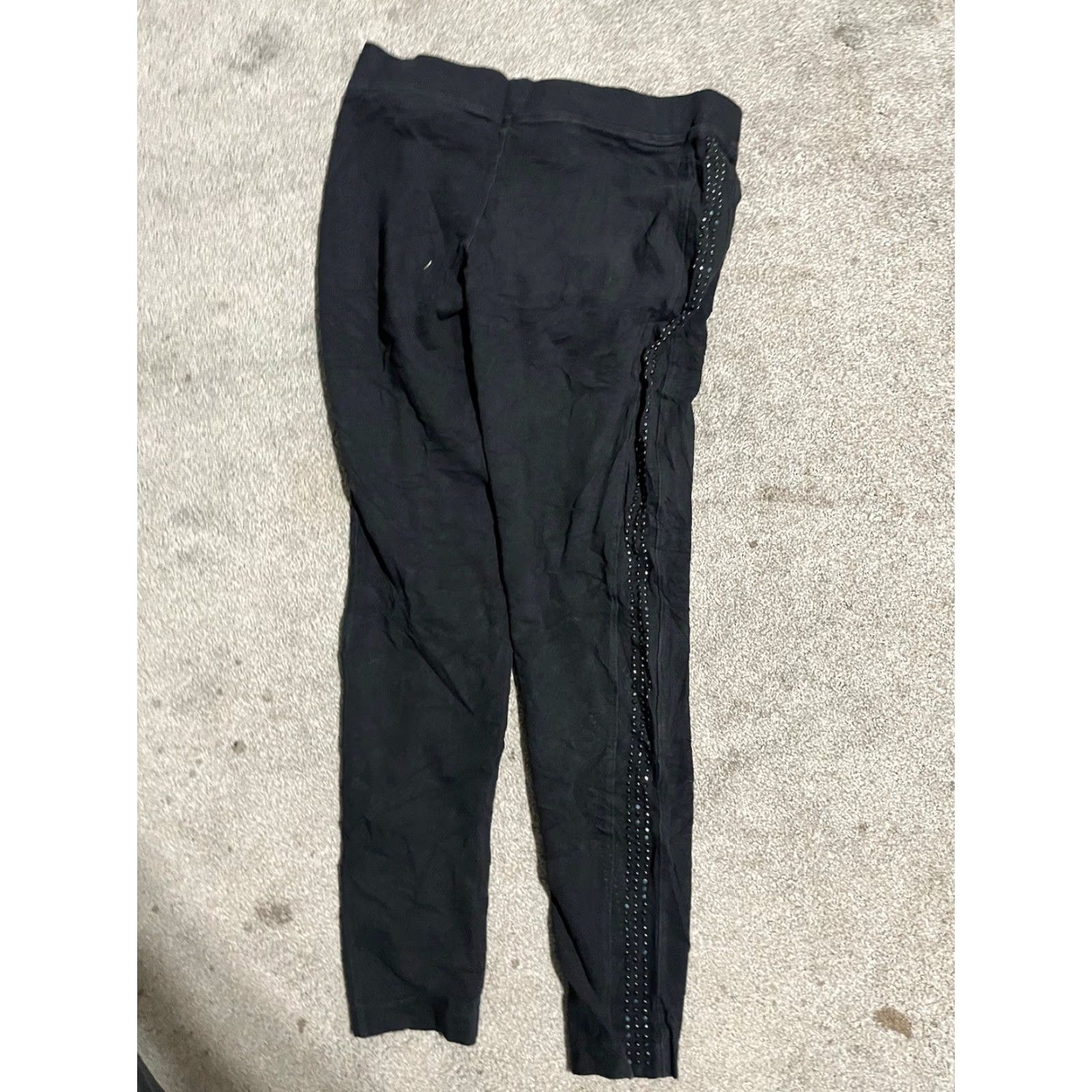 Express Express Leggings Women Black Medium Ankle Stretch Studded Activewear Pants Size 32" / US 10 / IT 46 - 3 Thumbnail