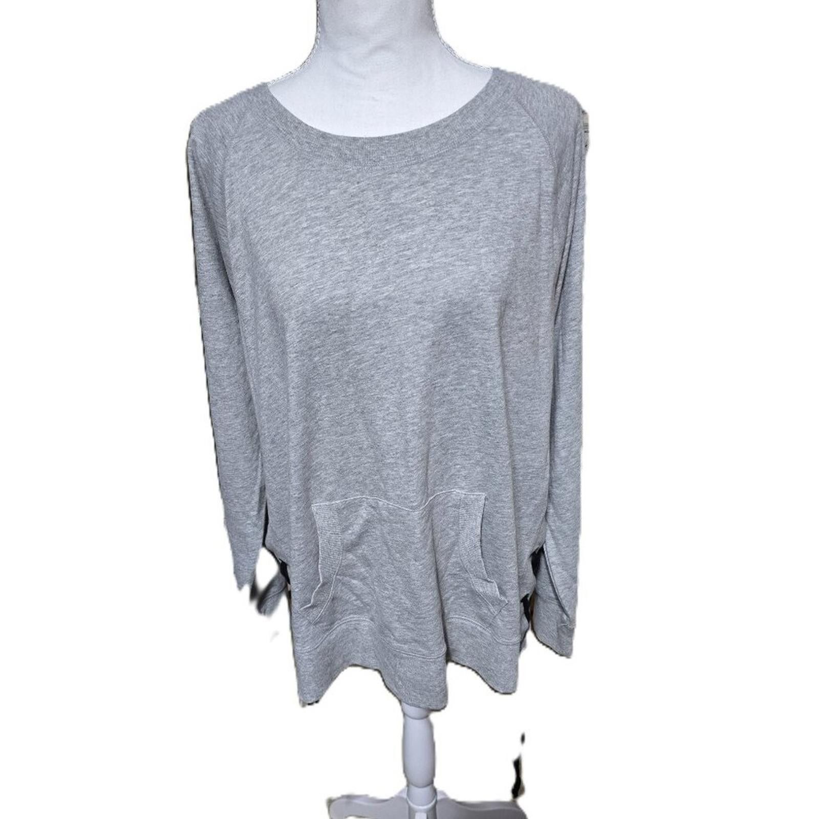 Other Xersion Relaxed Fit Sweatshirt Gray With Black Ties On Sides Size XXL / US 16-18 / IT 52-54 - 1 Thumbnail
