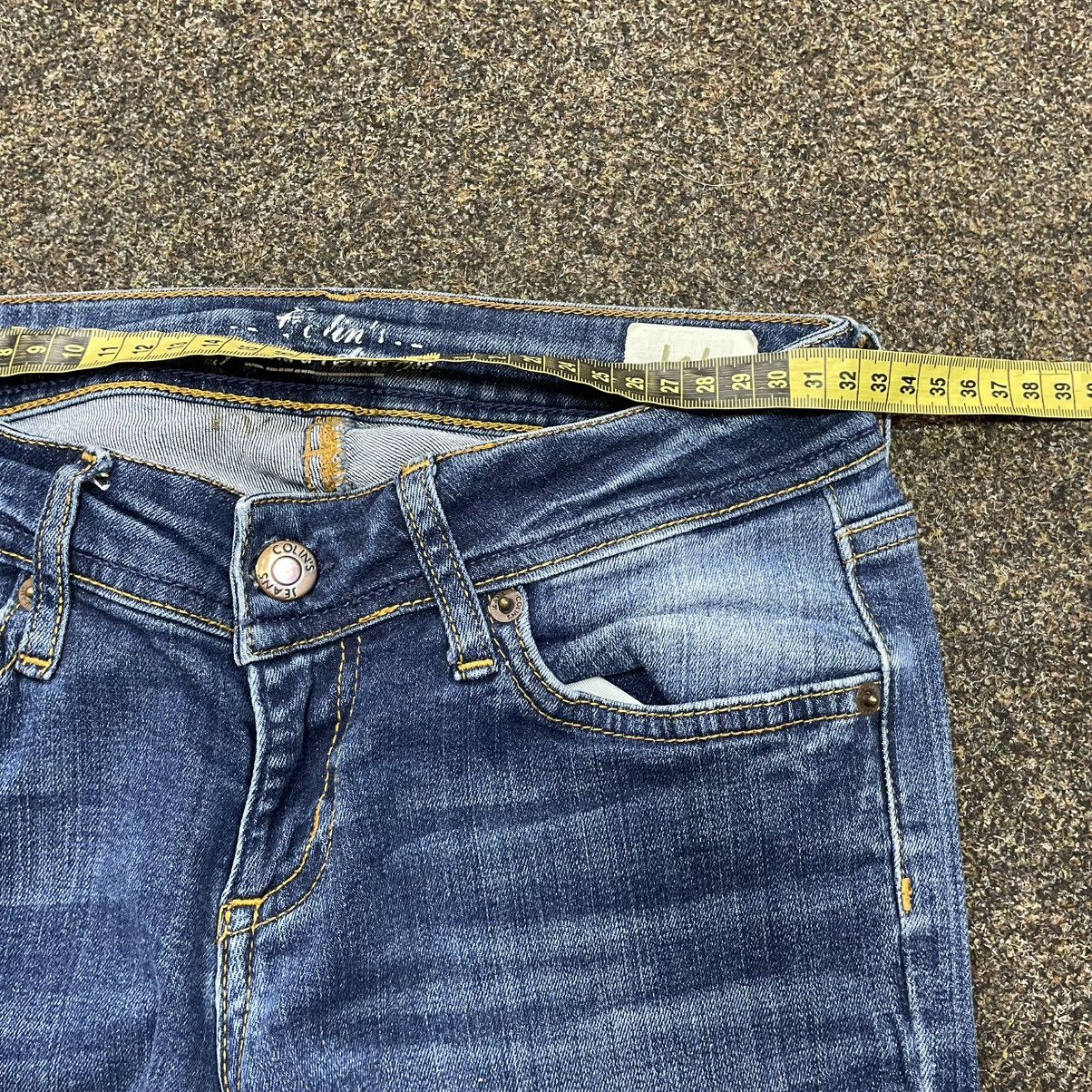 Vintage Y2K Baggy Wide Leg Faded Bootcut Jeans Streetwear Blue Logo Size 32" / US 10 / IT 46 - 6 Thumbnail