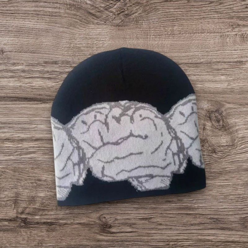 Other AVANTGARDE ALT Grunge Brain Beanie | Opium Punk Y2K Hat Size ONE SIZE - 1 Preview