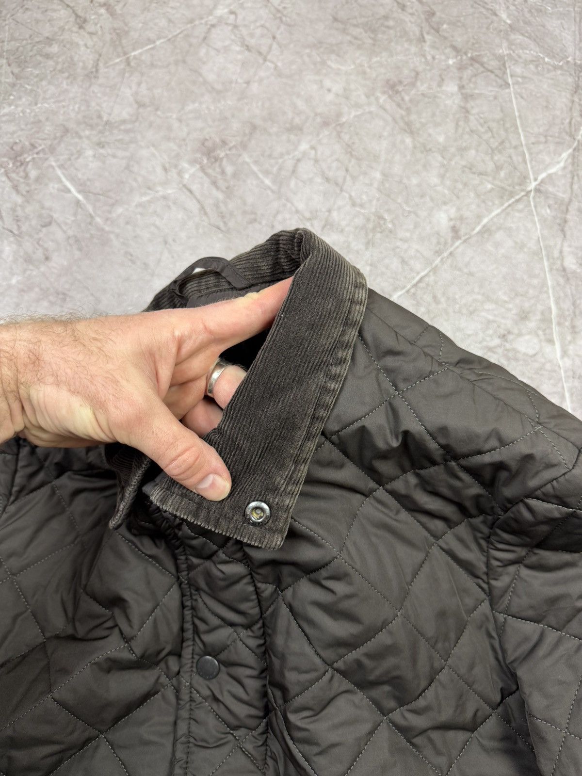 Barbour Vintage Barbour Sportquilt Jacket w/ Leather Trim & Corduroy Size US M / EU 48-50 / 2 - 8 Thumbnail