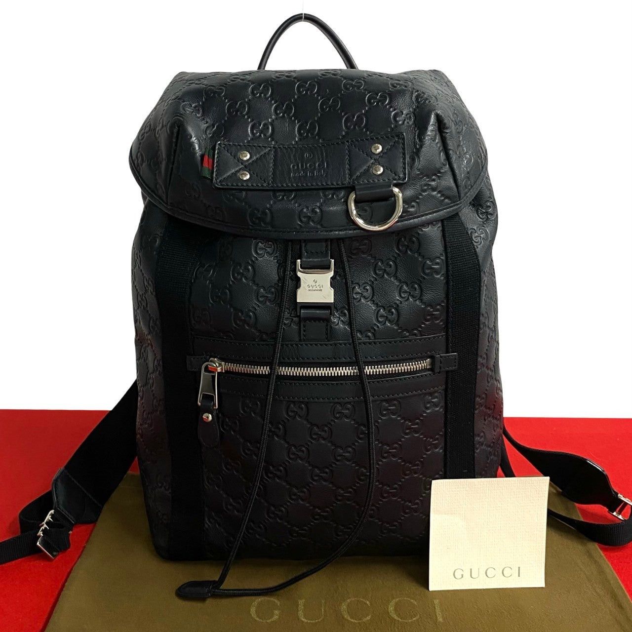 Gucci Backpack Black Leather