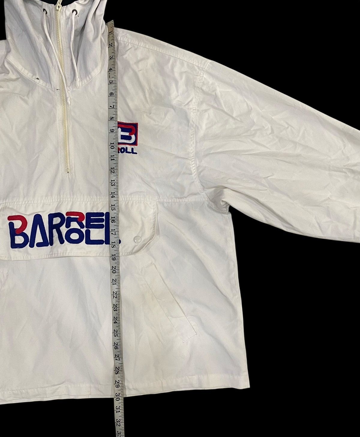 Japanese Brand Vintage BARREL ROLL Hoodie Anorak Cotton White Size US M / EU 48-50 / 2 - 14 Thumbnail