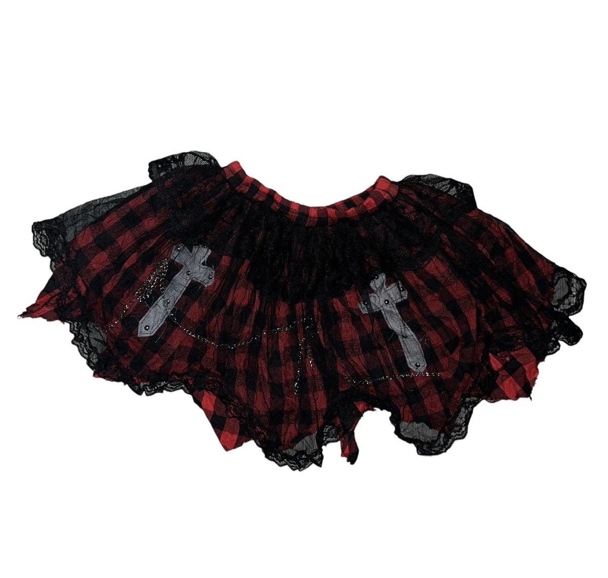 Japanese Brand Drug Honey cross chain tutu mini skirts 💋🧛🏻‍♀️➕ Size 26" / US 2 / IT 38 - 3 Thumbnail
