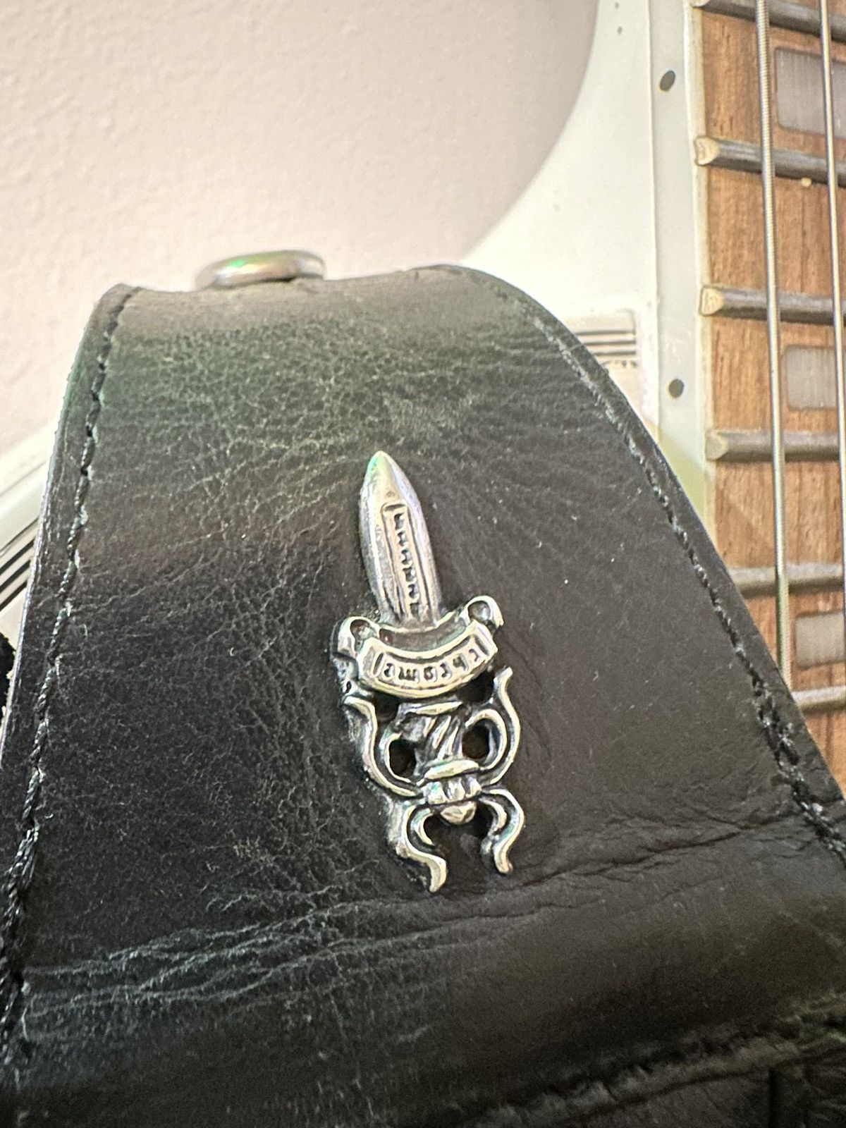 Chrome Hearts CHROME HEARTS LEATHER CROSS GUITAR STRAP GUN SLINGER BELT Size ONE SIZE - 11 Thumbnail