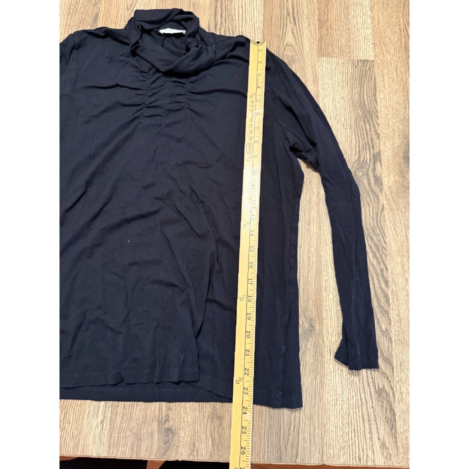 Vintage Bonita Shirt Women XL Black Long Sleeve Turtleneck Casual Modern Basic Stretch Shirt Size XL / US 12-14 / IT 48-50 - 7 Thumbnail