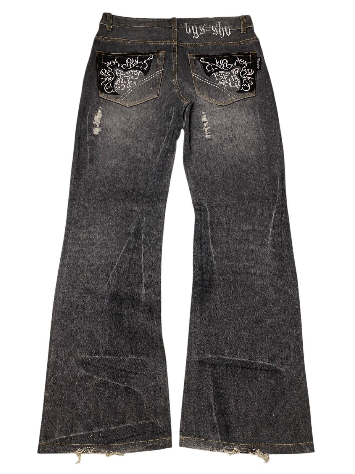 2000's Bernings Sho Clawmark Tribal Flared Jeans