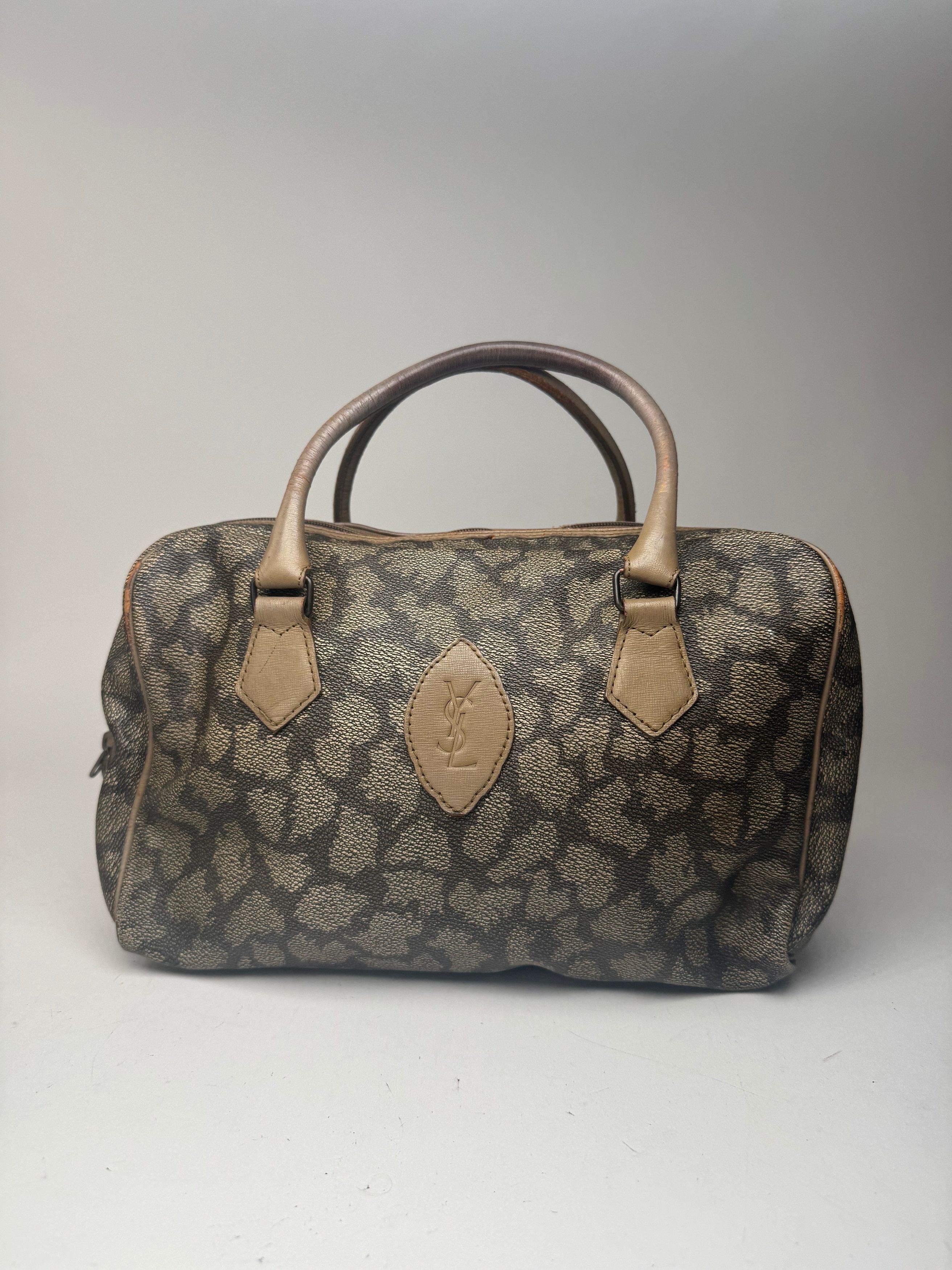 Other Vintage Yves Saint Laurent Grey black brown leather bag Size ONE SIZE - 1 Thumbnail