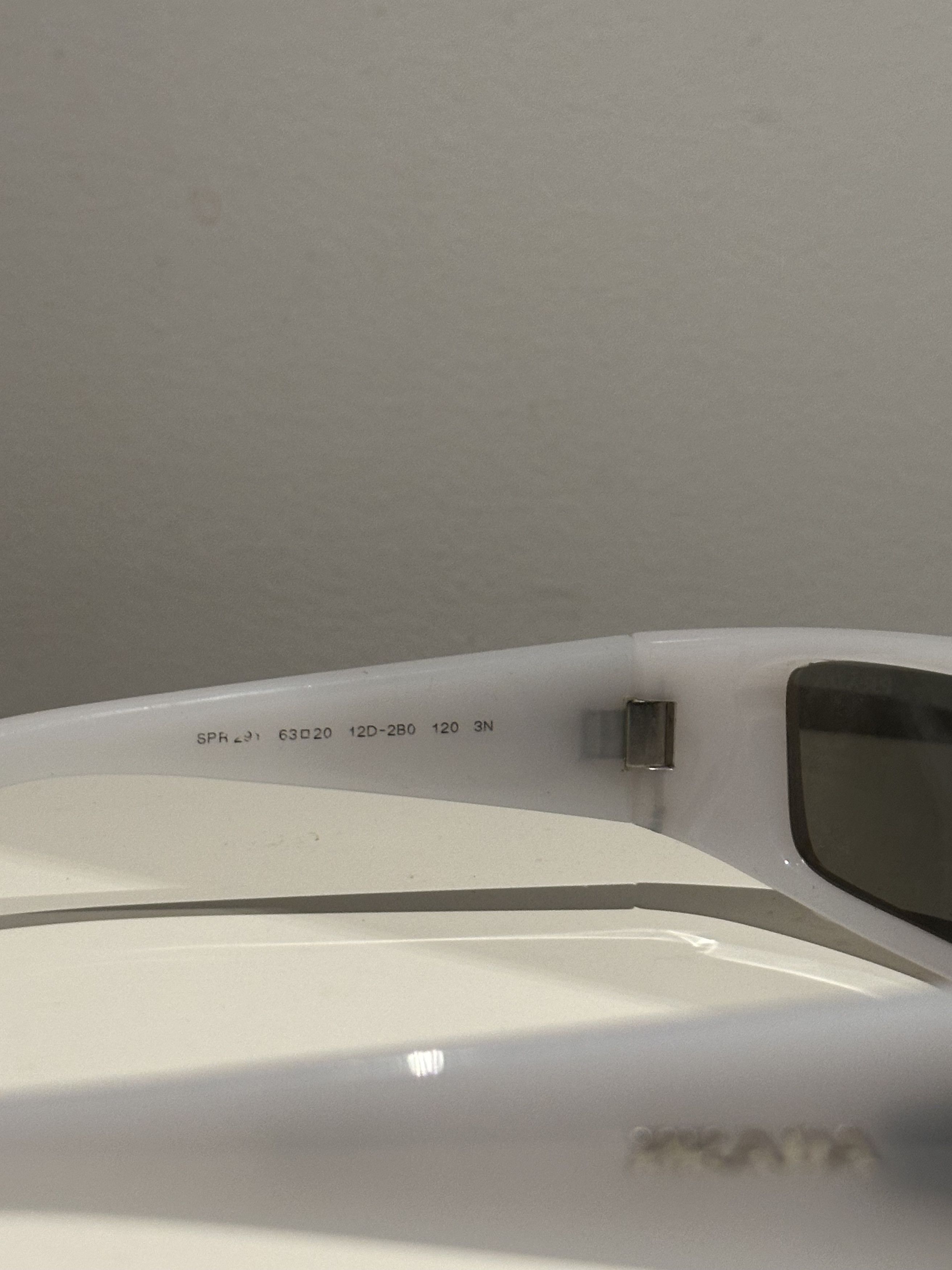 Prada Prada Rectangular Sunglasses - Opalescent White Chrome Size ONE SIZE - 4 Thumbnail
