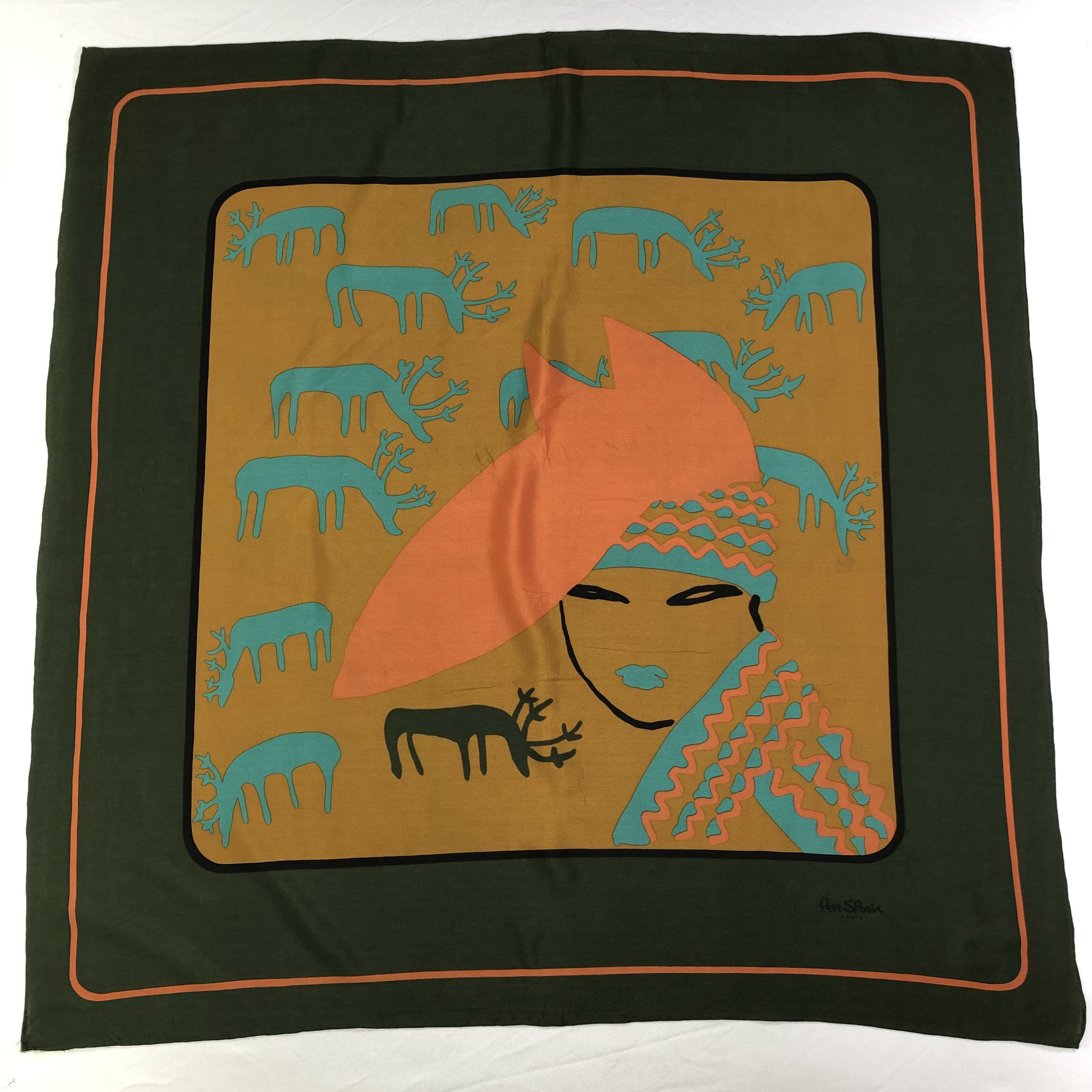 Vintage Vintage Per Spook Silk Scarf Size ONE SIZE - 2 Thumbnail