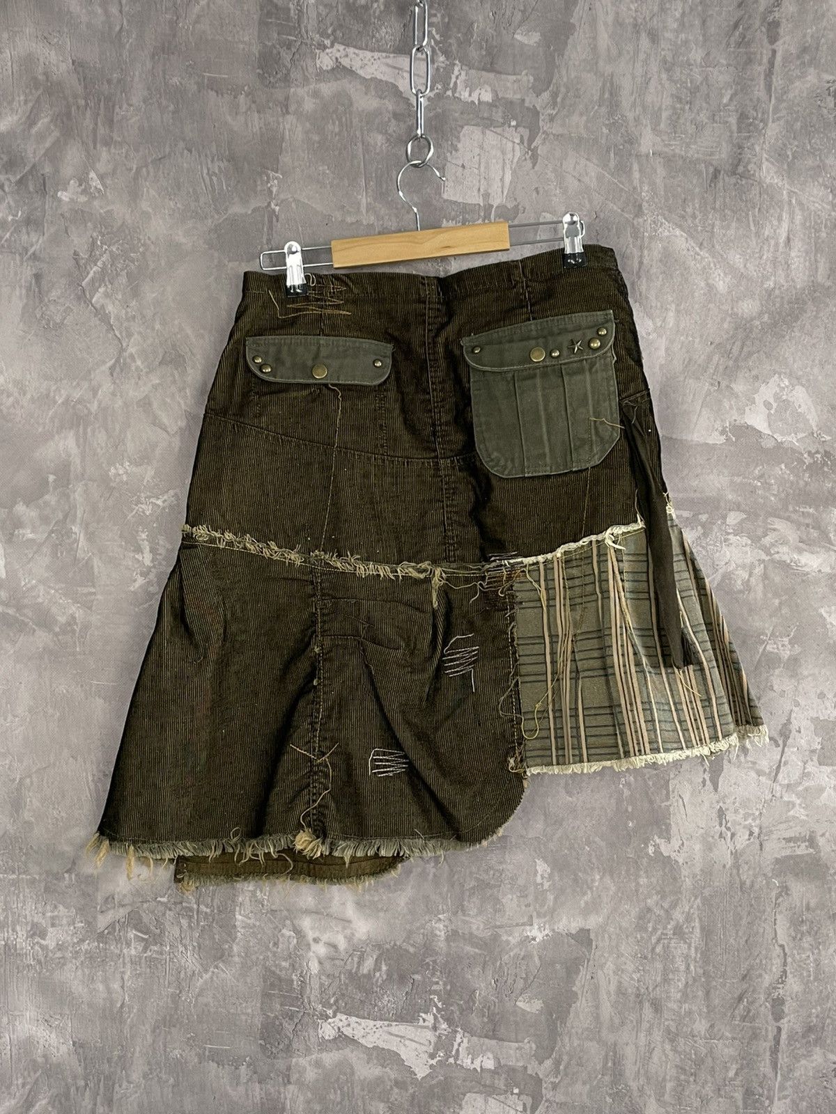 If Six Was Nine × Japanese Brand × Seditionaries Y2K Patchwork Punk Japanese Brand Rare Skirt Size 34" / US 12 / IT 48 - 6 Thumbnail