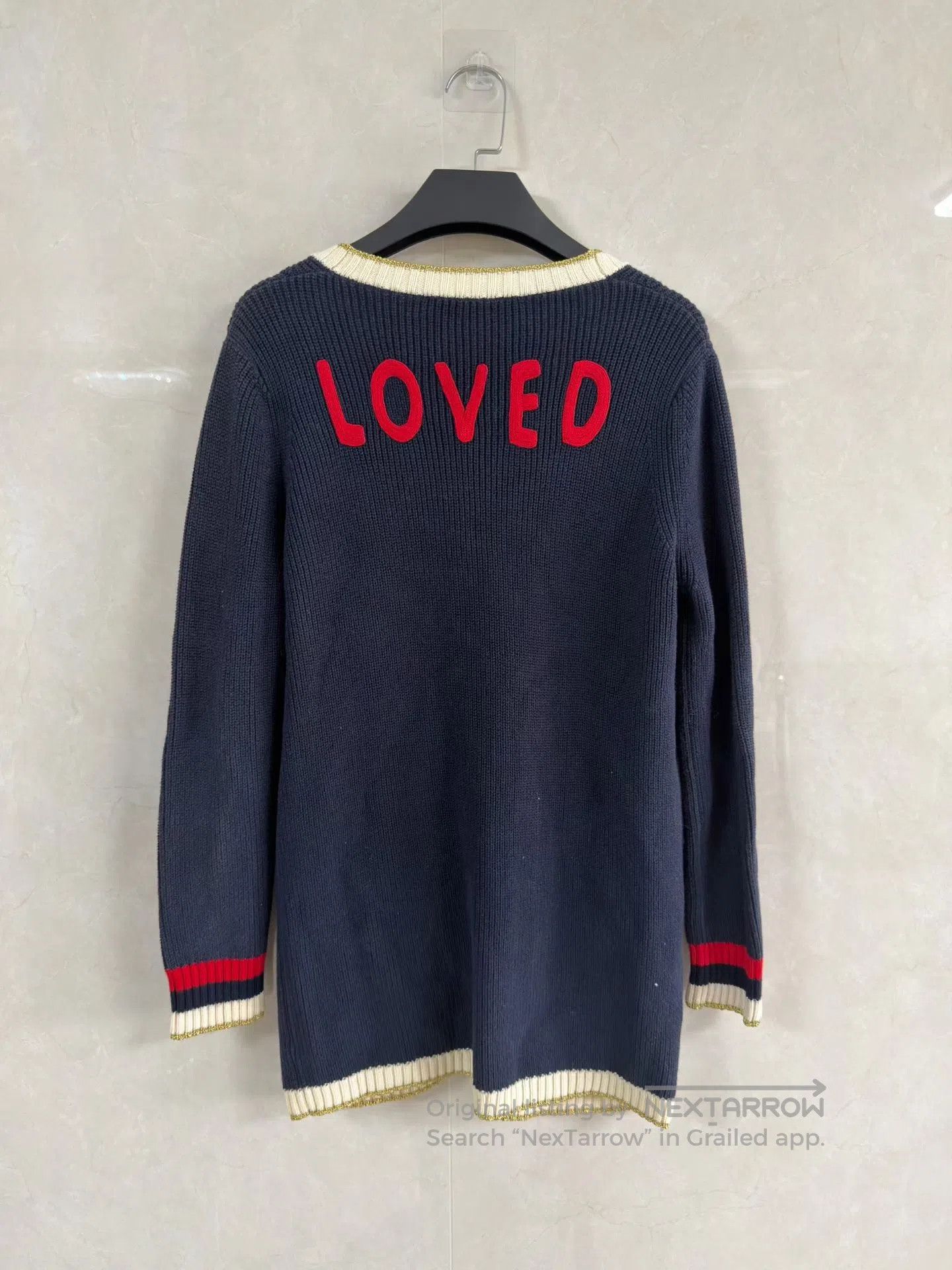 Gucci Guicci Gold Thread Pearl Button Cardigan| Size US XS / EU 42 / 0 - 2 Thumbnail