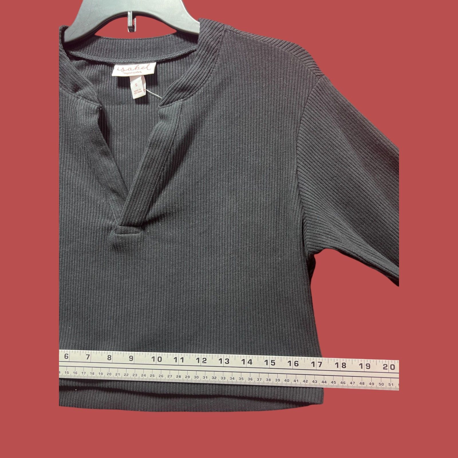 Other Isabel Maternity - Maternity Ribbed Henley Top - Black - Sma Size S / US 4 / IT 40 - 6 Thumbnail