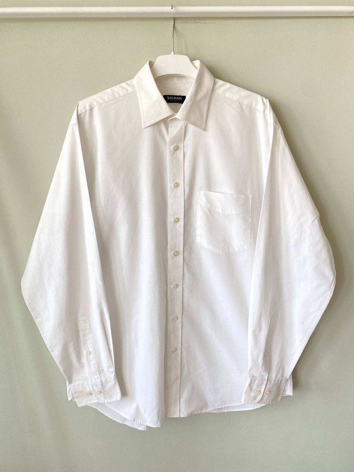 Balmain Balmain Homme tailired blank Vintage LS pocket shirt 16/41 Size US M / EU 48-50 / 2 - 1 Thumbnail