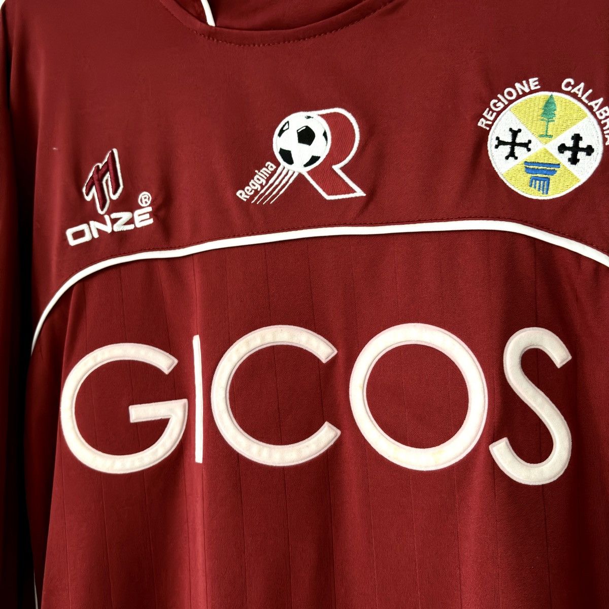 Vintage 2006 2008 Reggina Lanzaro Match Worn Vintage Soccer Jersey Size US XL / EU 56 / 4 - 5 Thumbnail