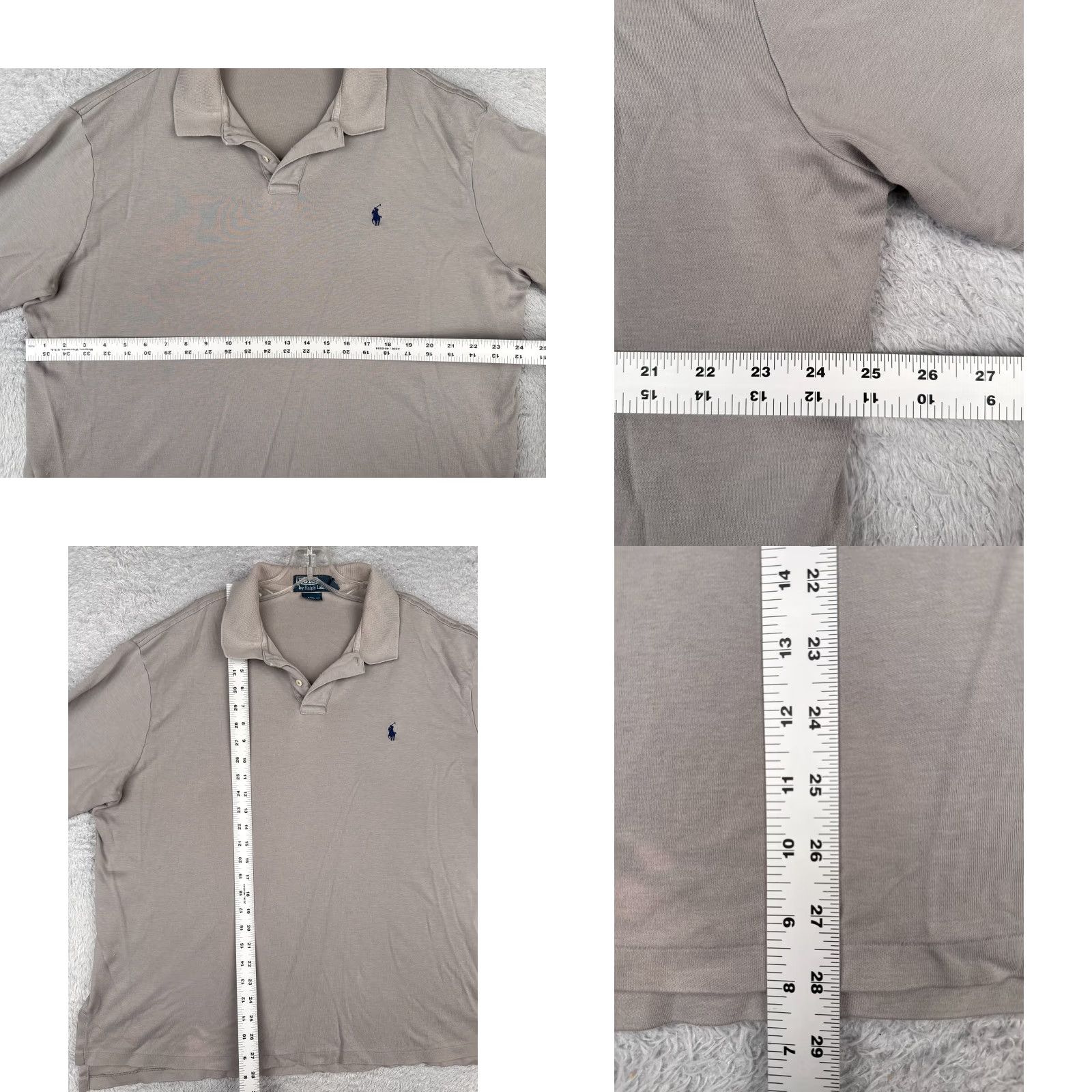 Ralph Lauren VINTAGE Ralph Lauren Polo Shirt Men 2XL Gray 100% Cotton Slim Fit Short Sleeve Golf 80s Mens Size US XXL / EU 58 / 5 - 8 Thumbnail