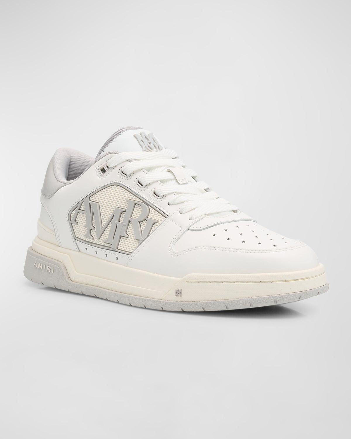 Amiri o1s1wg110425 Classic Low-Top Sneakers in White/Grey Size US 12 / EU 45 - 4 Thumbnail
