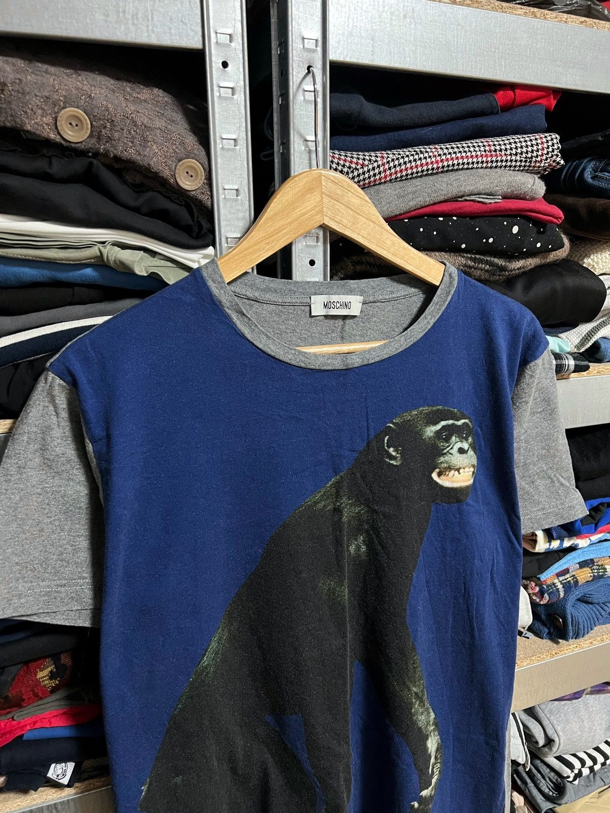 Moschino Men’s Moschino Cotton T-Shirt with Monkey Logo Print Size 52 Size US L / EU 52-54 / 3 - 3 Thumbnail