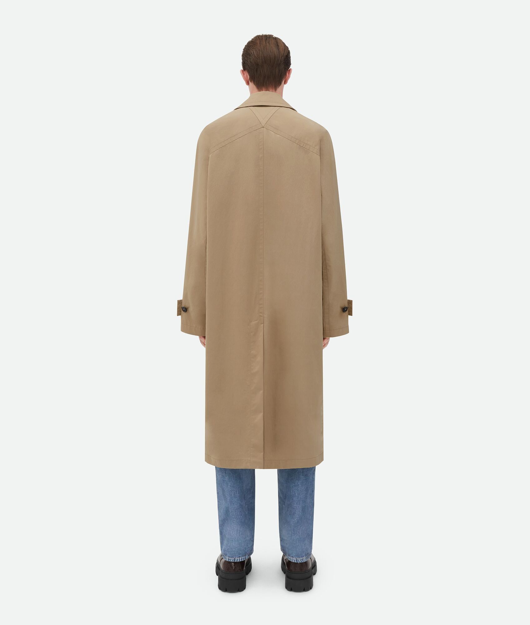Bottega Veneta o1bcso1str0925 Tech Nylon Kimono Carcoat in Beige Size US L / EU 52-54 / 3 - 3 Thumbnail
