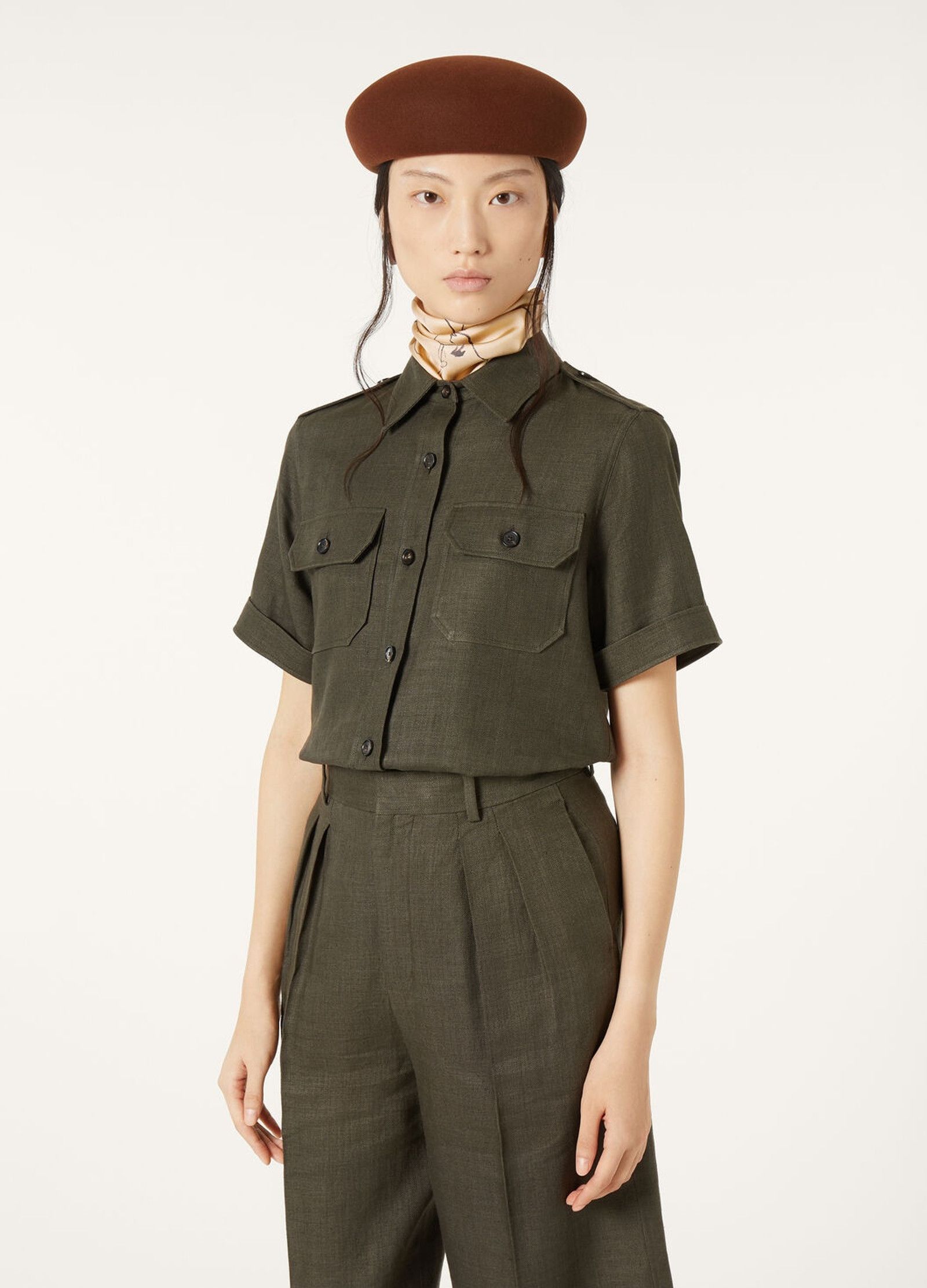 Loro Piana o1srvl11e0526 FAM7333 Annalisa Shirt in Green Size XS / US 0-2 / IT 36-38 - 4 Thumbnail