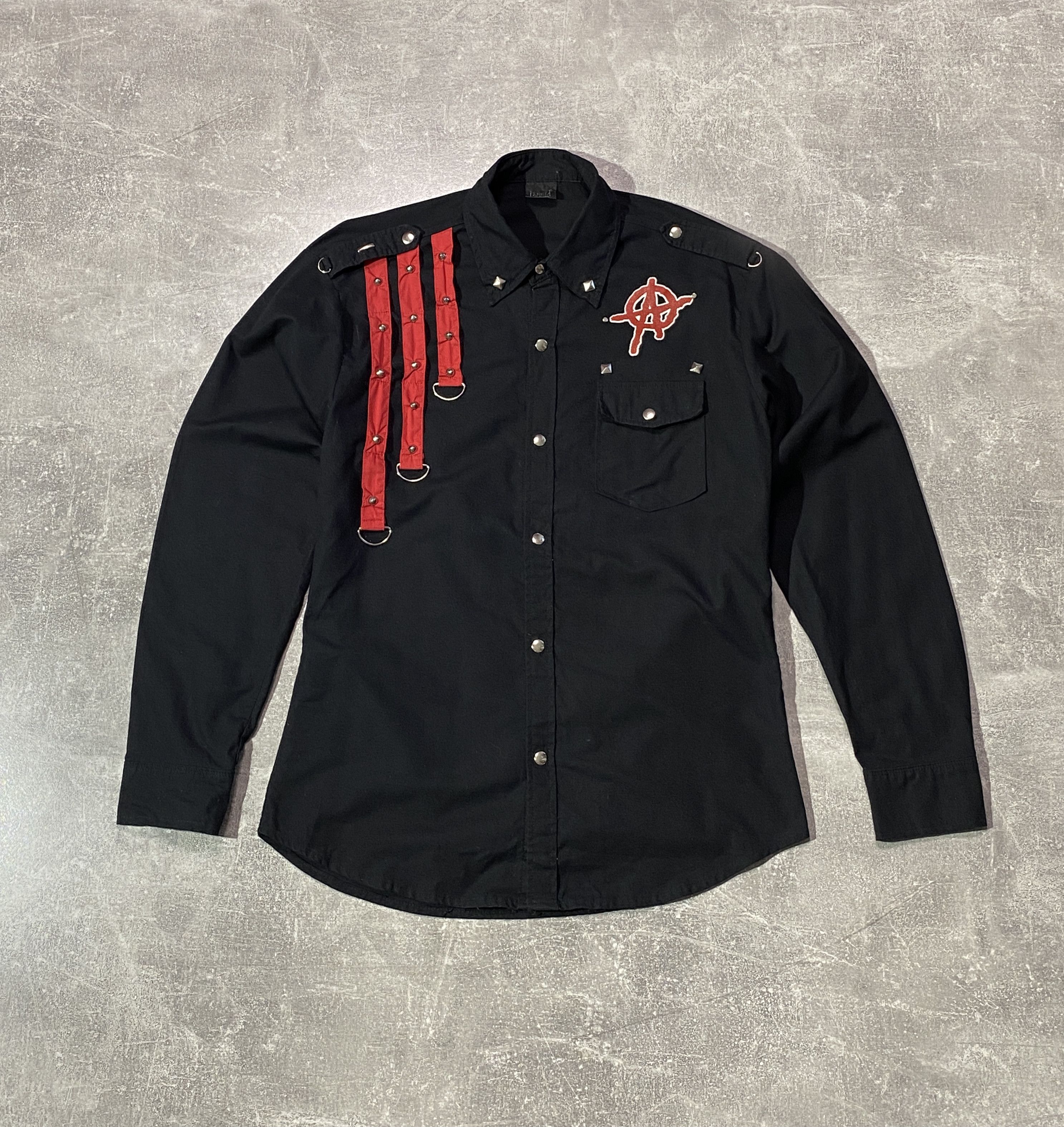 If Six Was Nine Vintage Y2K Anarchy School Shirt Gothic Style Size US M / EU 48-50 / 2 - 1 Thumbnail