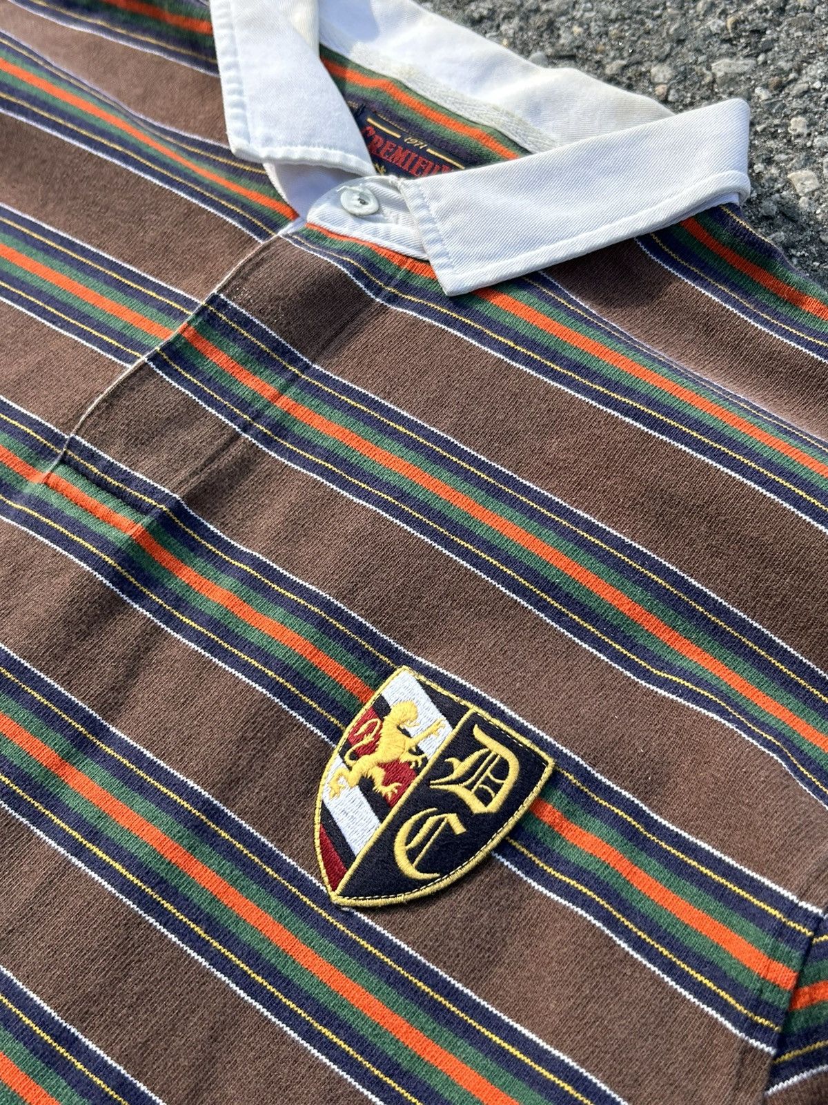 Cremieux Cremieux Giant 7 Patch Long Sleeve Polo Shirt Size US XL / EU 56 / 4 - 4 Thumbnail