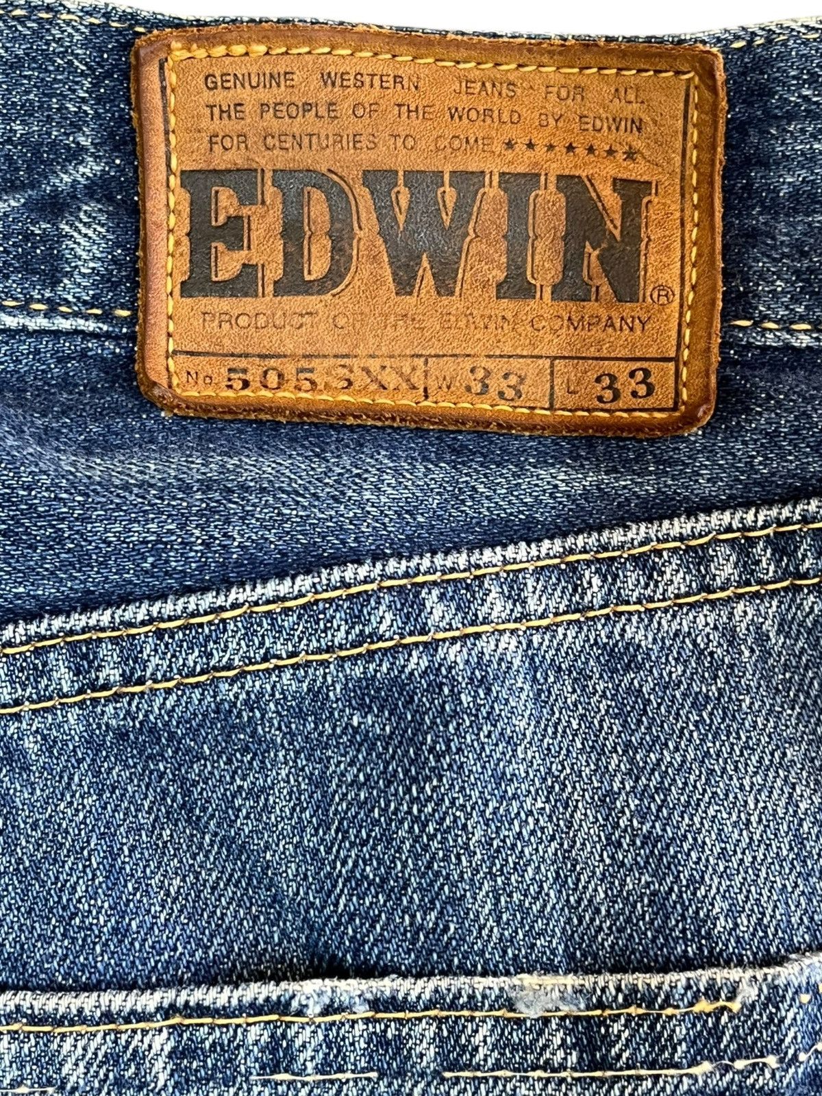 Beauty Beast Vintage Edwin 505SXX Selvedge Button Fly Denim Size US 33 - 10 Thumbnail