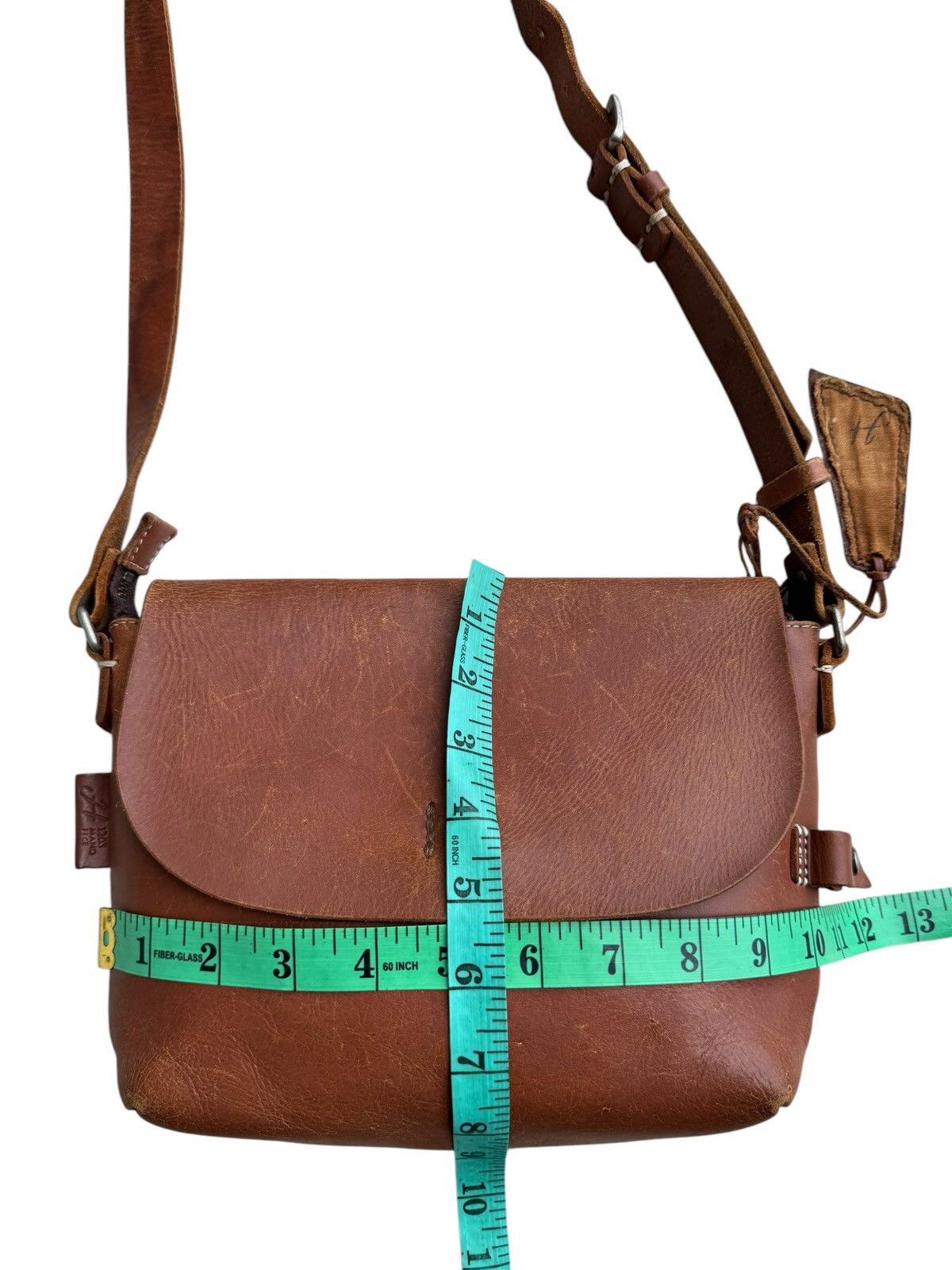 Genuine Leather 🔥 1203 Mano Fece Leather Sling Bag Size ONE SIZE - 15 Thumbnail
