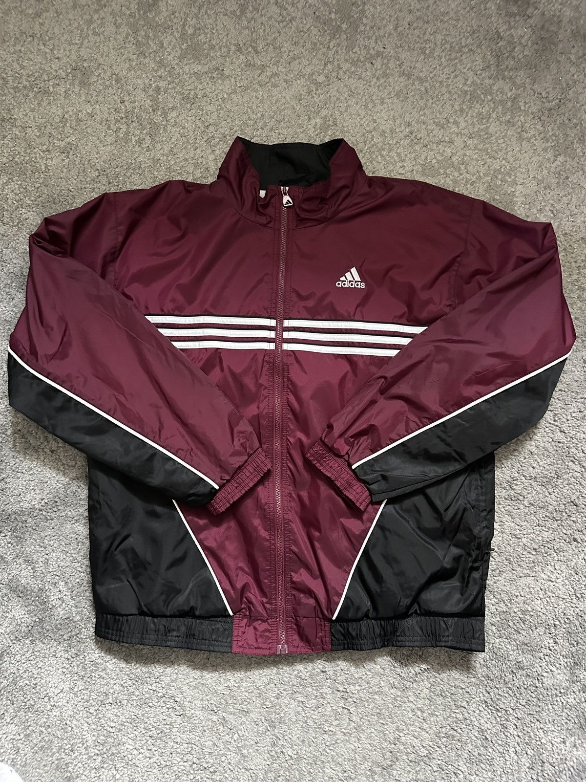 Adidas Team Mens Maroon Windbreaker - Main Image