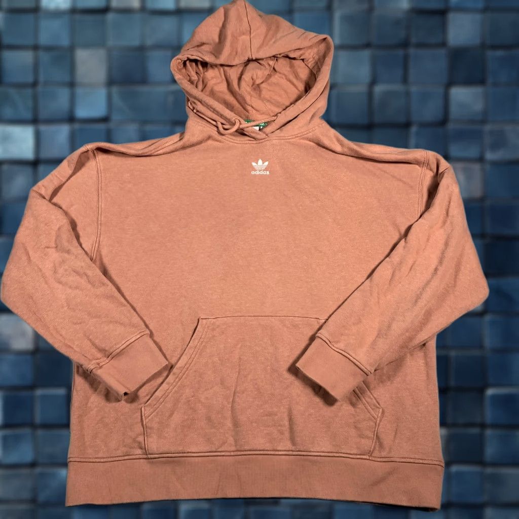 Adidas Adidas Originals Hoodie Womens Large Brown Trefoil Pullover Hemp Blend Size L / US 10 / IT 46 - 1 Thumbnail