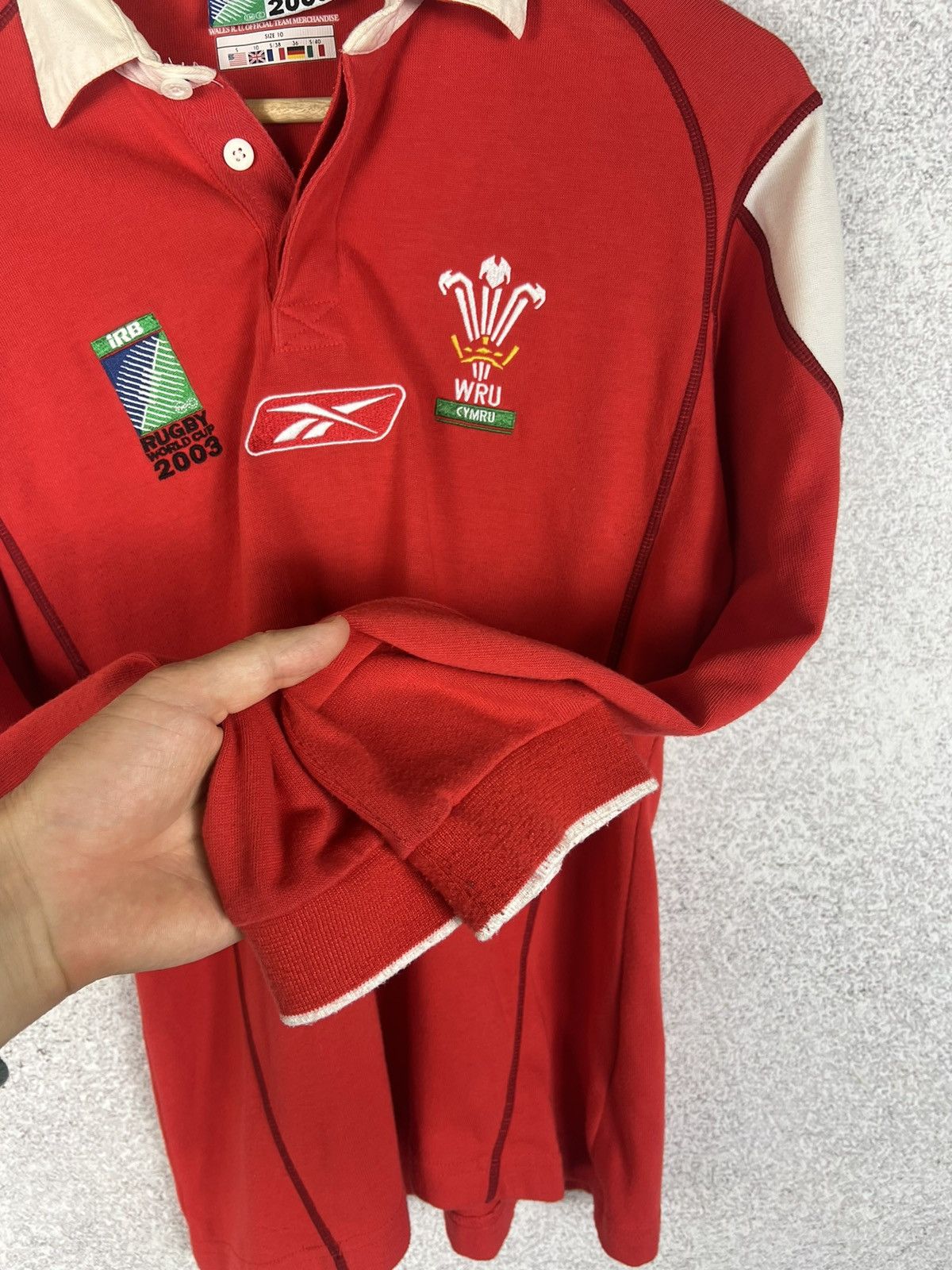 Reebok Vintage Reebok WRU Wales Rugby Union 2003 World Cup Jersey Size US S / EU 44-46 / 1 - 3 Thumbnail