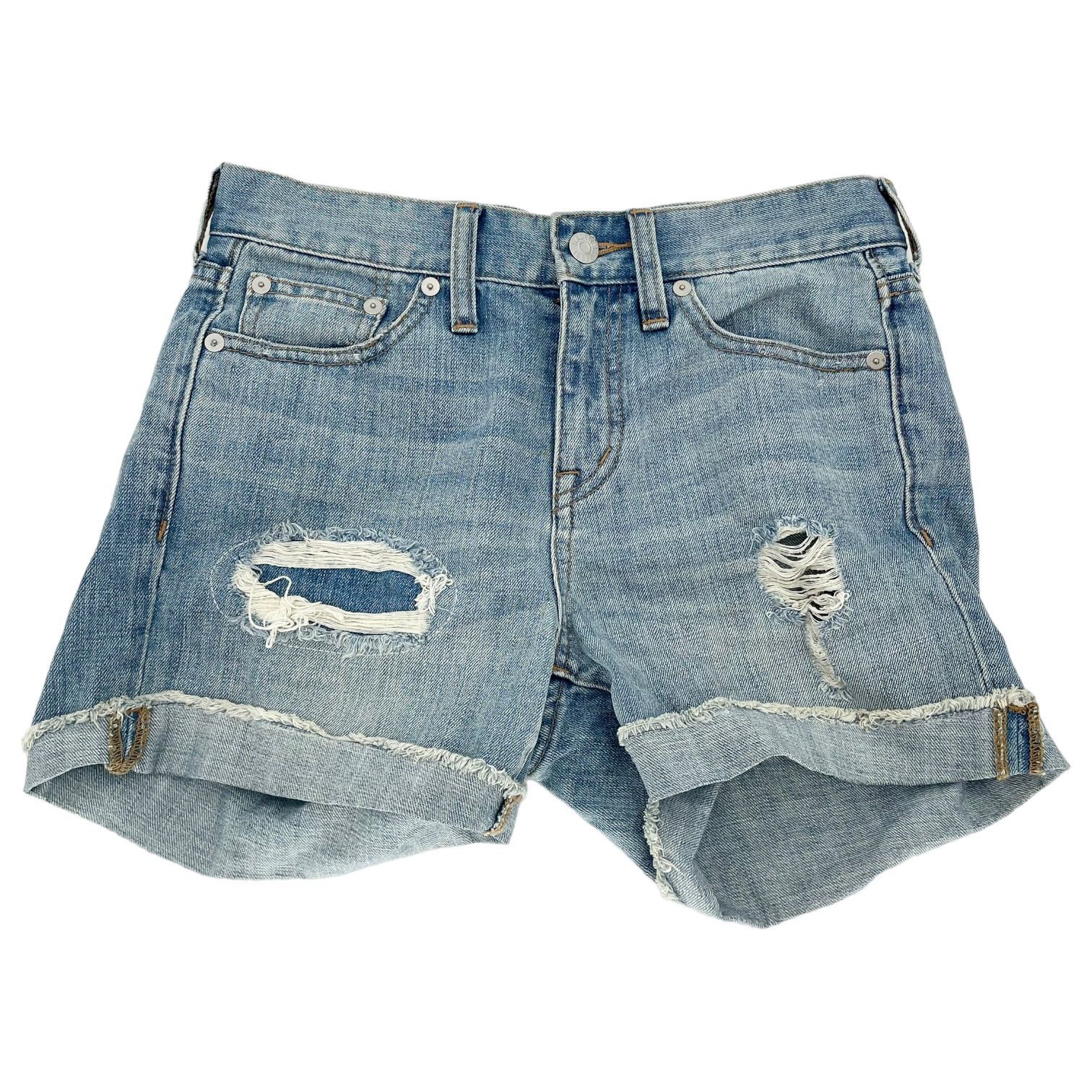 Madewell Madewell Distressed Cut Off Denim Shorts Light Wash Size 24 Size 24" / US 00 / IT 34 - 1 Thumbnail