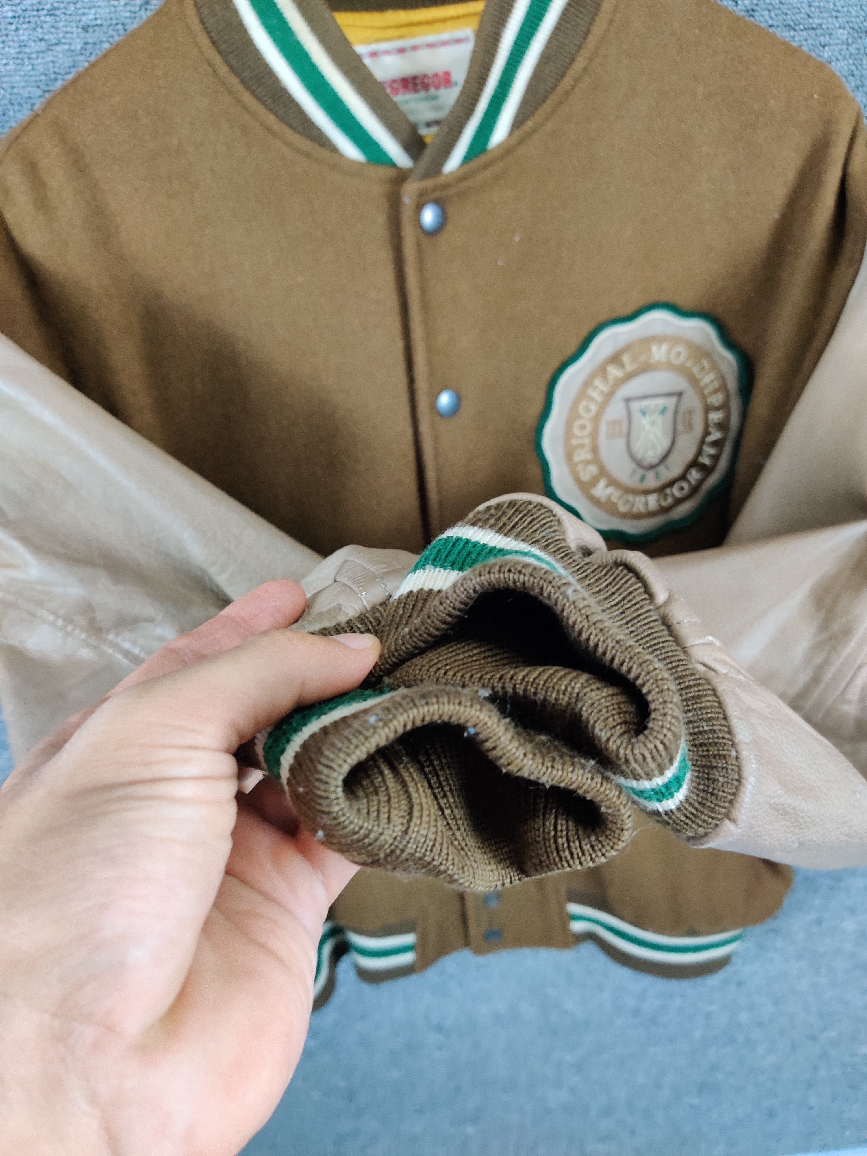 McGregor Vintage 90s McGregor Wool Varsity Leather Jacket Size US L / EU 52-54 / 3 - 10 Thumbnail