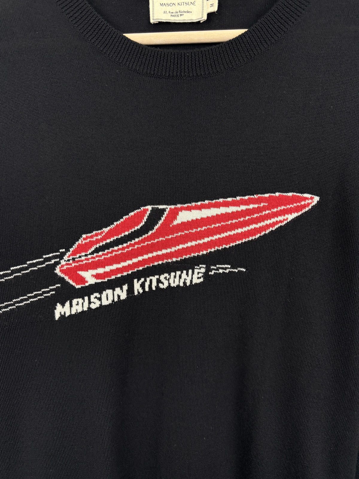 Maison Kitsune 🇫🇷 Maison Kitsune Paris Speedboat Wool Laine Sweaters Rare Size US M / EU 48-50 / 2 - 5 Thumbnail