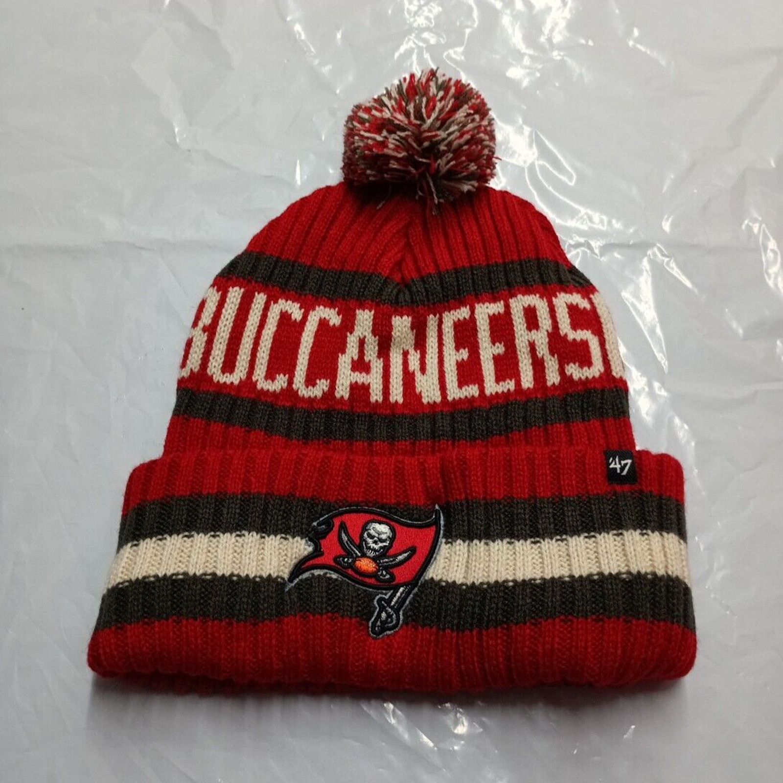 47 Brand Tampa Bay Buccaneers 47 Brand Knit Hat Bering Cap Size ONE SIZE - 1 Thumbnail