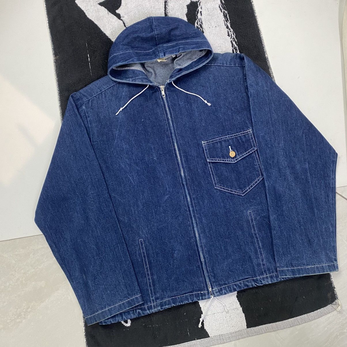 Issey Miyake 1990s style other jacket - boxy fit jeans jacket Size US S / EU 44-46 / 1 - 4 Thumbnail