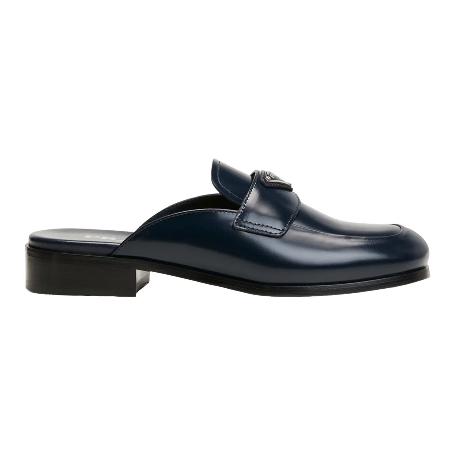 Prada Prada Leather Triangle Loafer Slip On Slide Mule Flat 36.5 Size US 6 / IT 36 - 1 Thumbnail