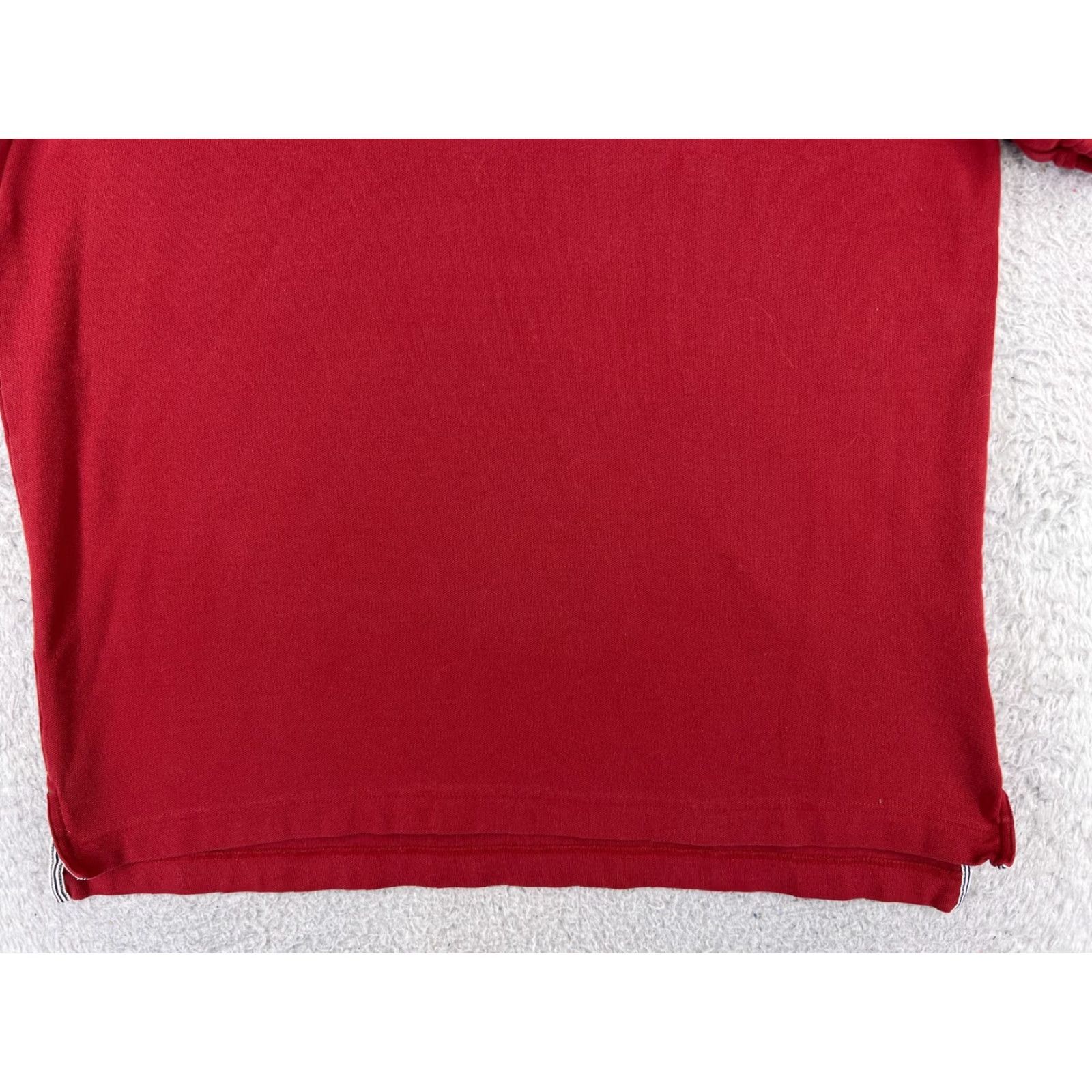 Tommy Hilfiger VINTAGE Tommy Hilfiger Polo Shirt Men Red 100% Cotton Knit Golf Polo Short Sleeve Adult Large Size US L / EU 52-54 / 3 - 5 Thumbnail