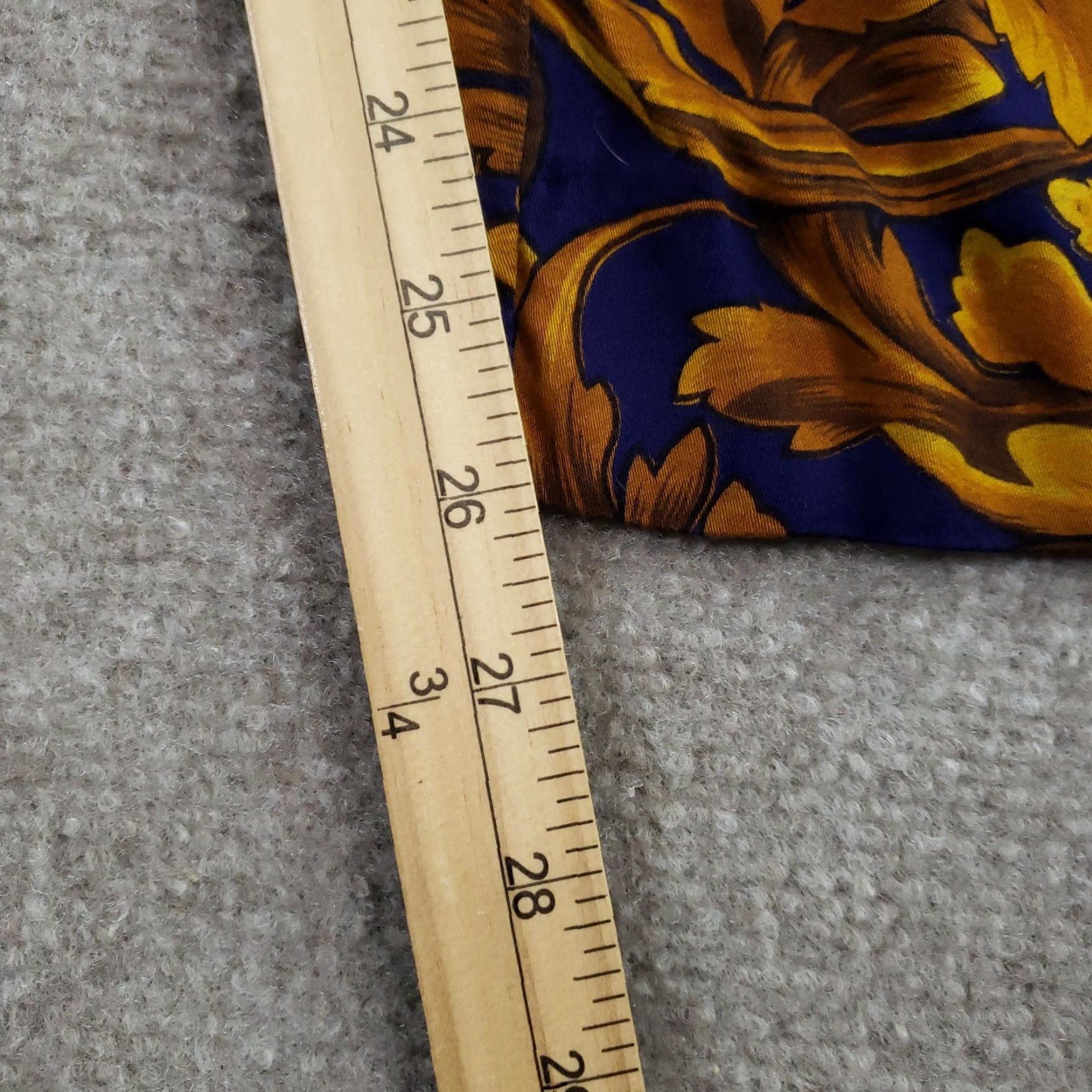 Vintage Vintage Breeches Pants Womens 8 Blue Gold Baroque Print High Rise 90s Rayon Pants Womens Blue Gold Baroque Print High Rise 90s Rayon Size 30" / US 8 / IT 44 - 3 Thumbnail