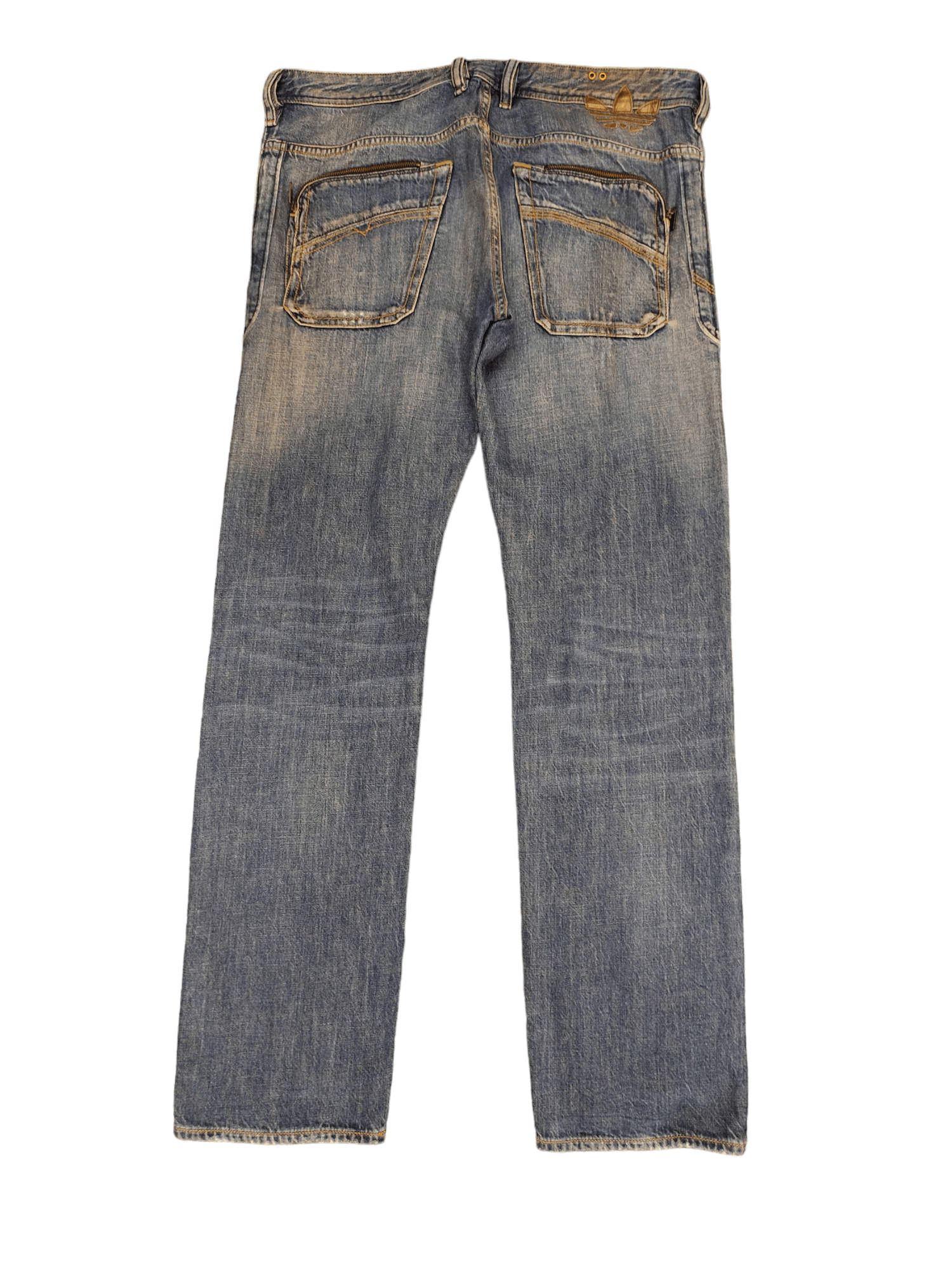 Adidas × Diesel Vintage Diesel X Adidas 'Adi-Poiak' 3D Pocket Distress Jeans Size US 32 / EU 48 - 1 Thumbnail