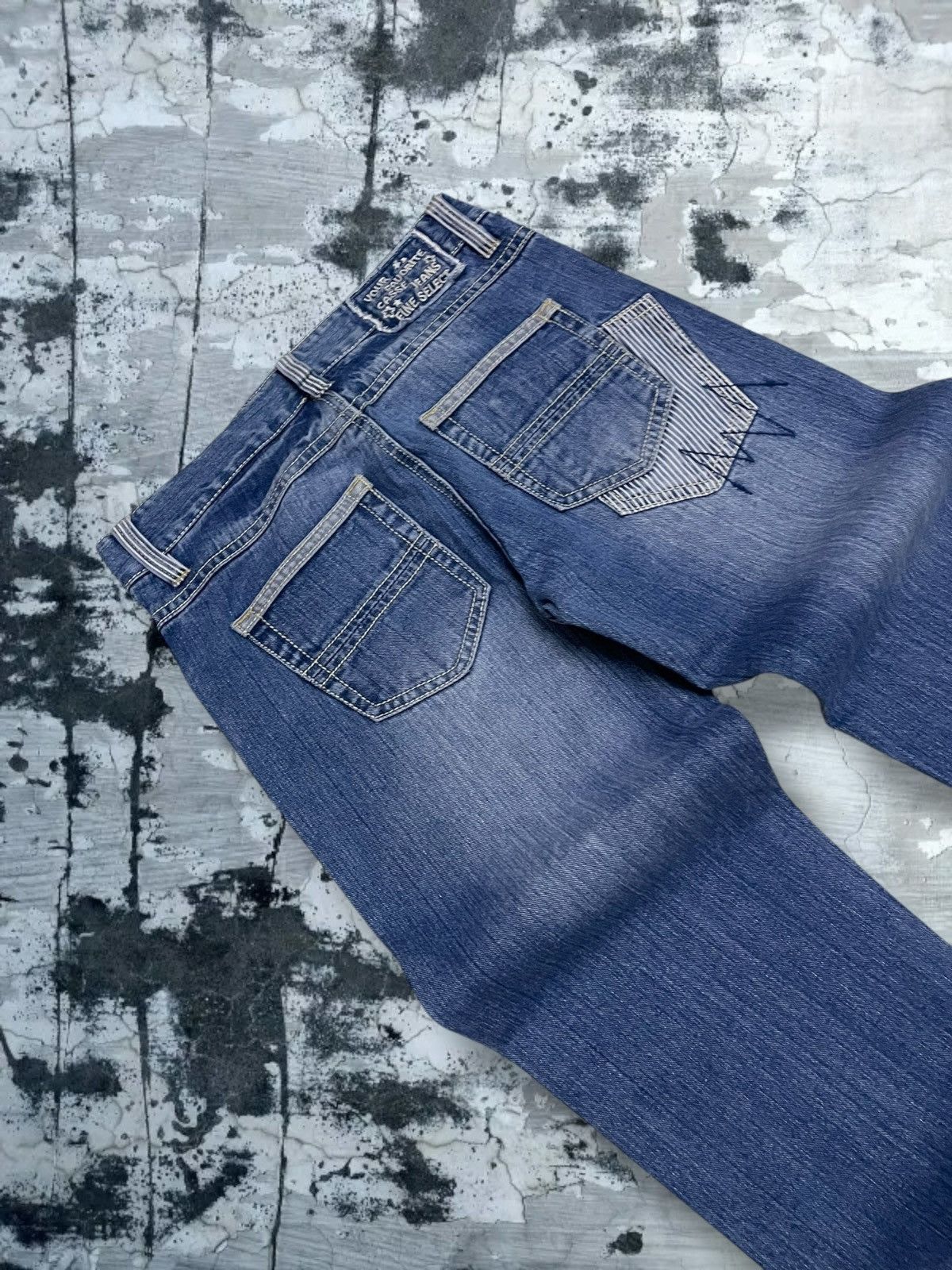 Japanese Brand Vintage 1990s Japan Designer Casse Jeans Patchwork Denim Size US 30 / EU 46 - 15 Thumbnail