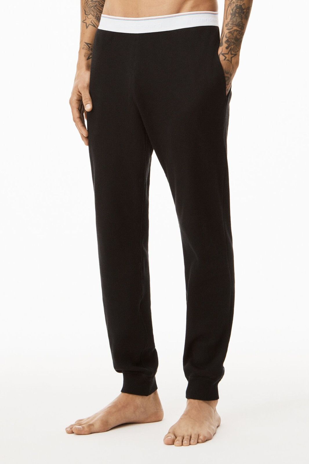 Alexander Wang Alexander Wang Black Waffle Thermal Unisex Jogger Size Small Size 26" / US 2 / IT 38 - 5 Thumbnail