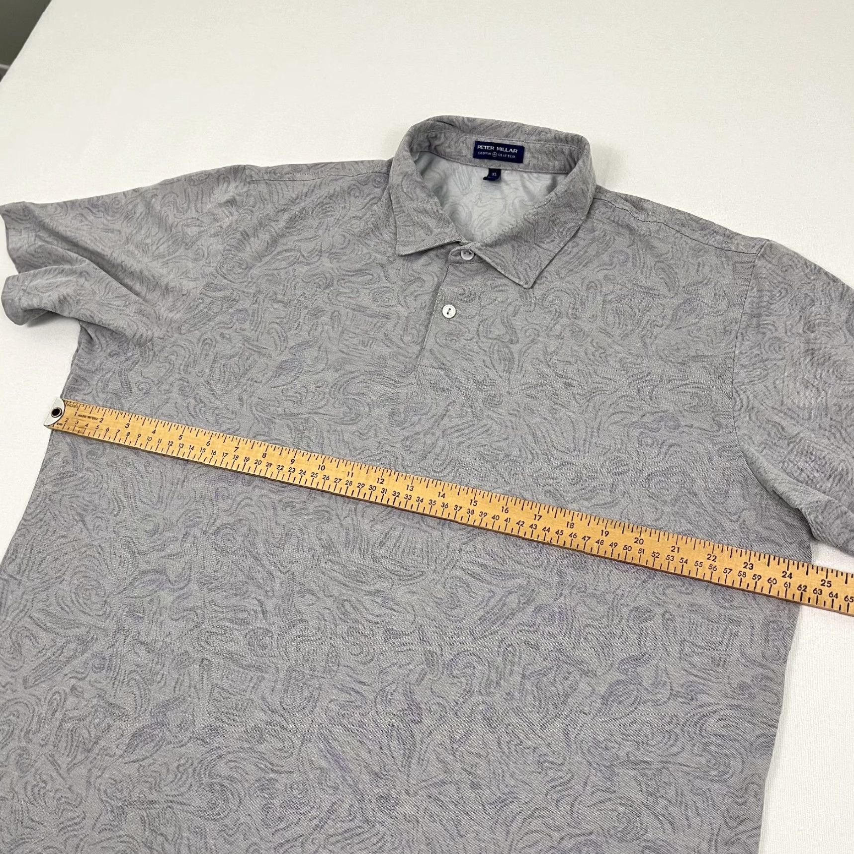 Peter Millar Peter Millar Crown Crafted Polo Shirt Mens XL Gray Wine Performance Golf Preppy Size US XL / EU 56 / 4 - 5 Thumbnail