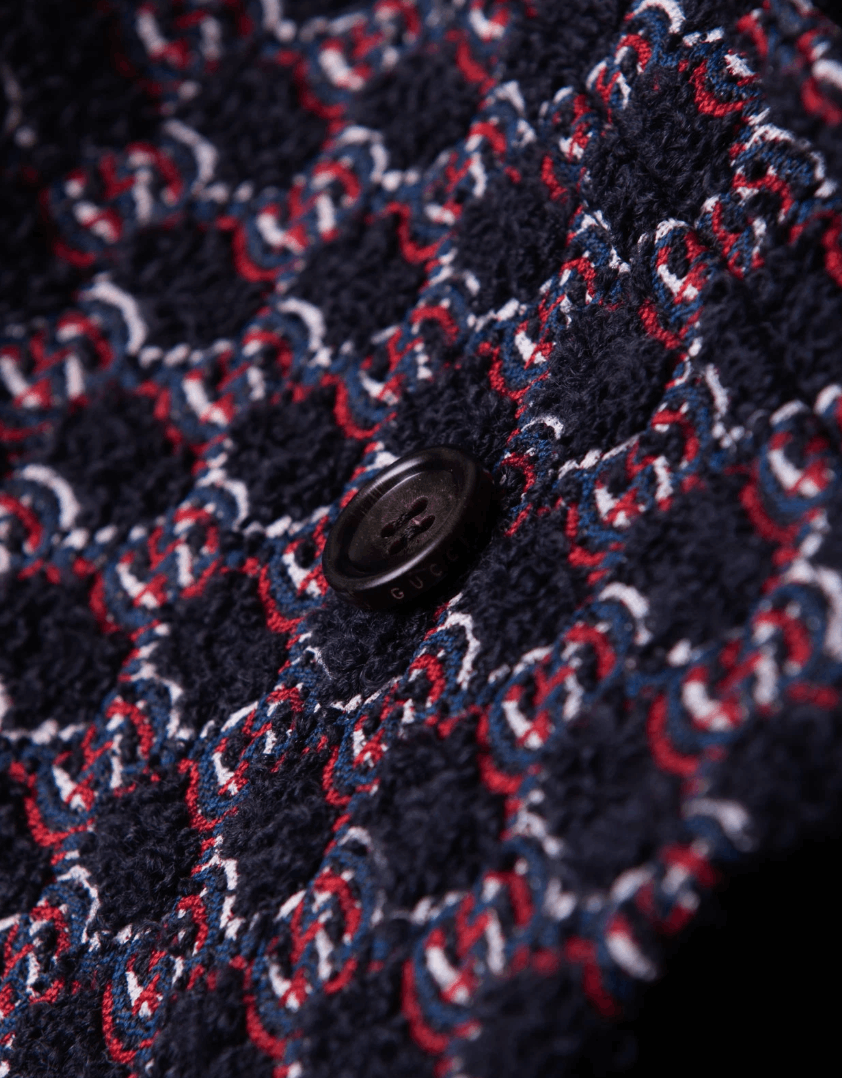 Gucci GUCCI Monogram Tweed Coat Size US L / EU 52-54 / 3 - 6 Thumbnail