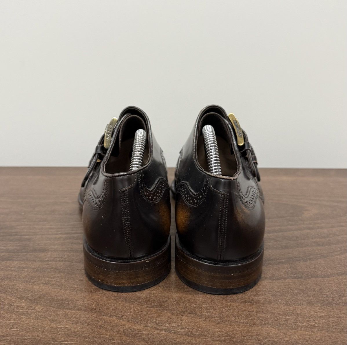 Bally Bally Brown Leather Monk Strap Brogue Shoes Size US 9 / EU 42 - 9 Thumbnail