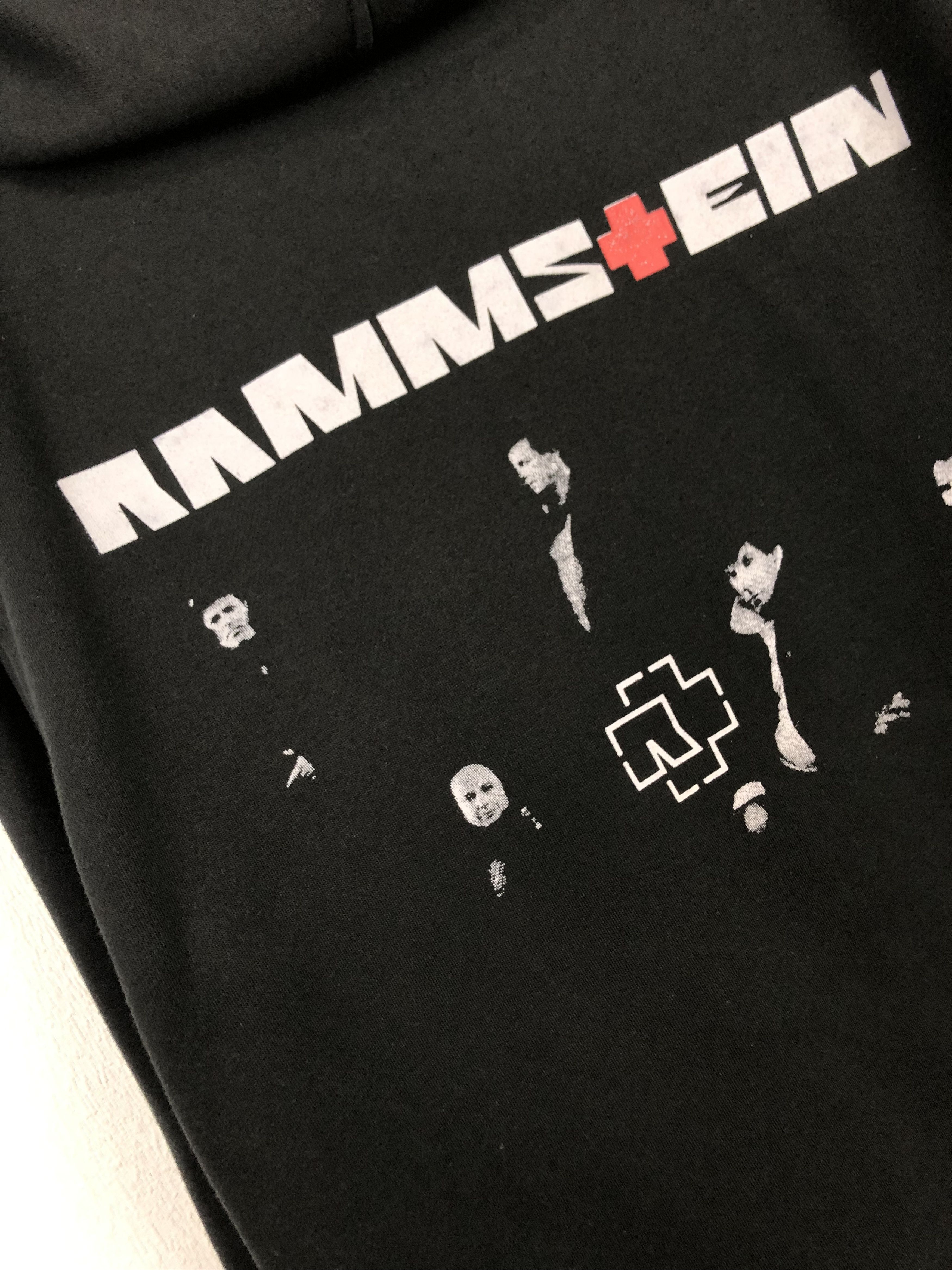 Band Tees Vintage Rammstein Band Hoodie Mens Black Over Print Jacket Size US XXL / EU 58 / 5 - 9 Thumbnail