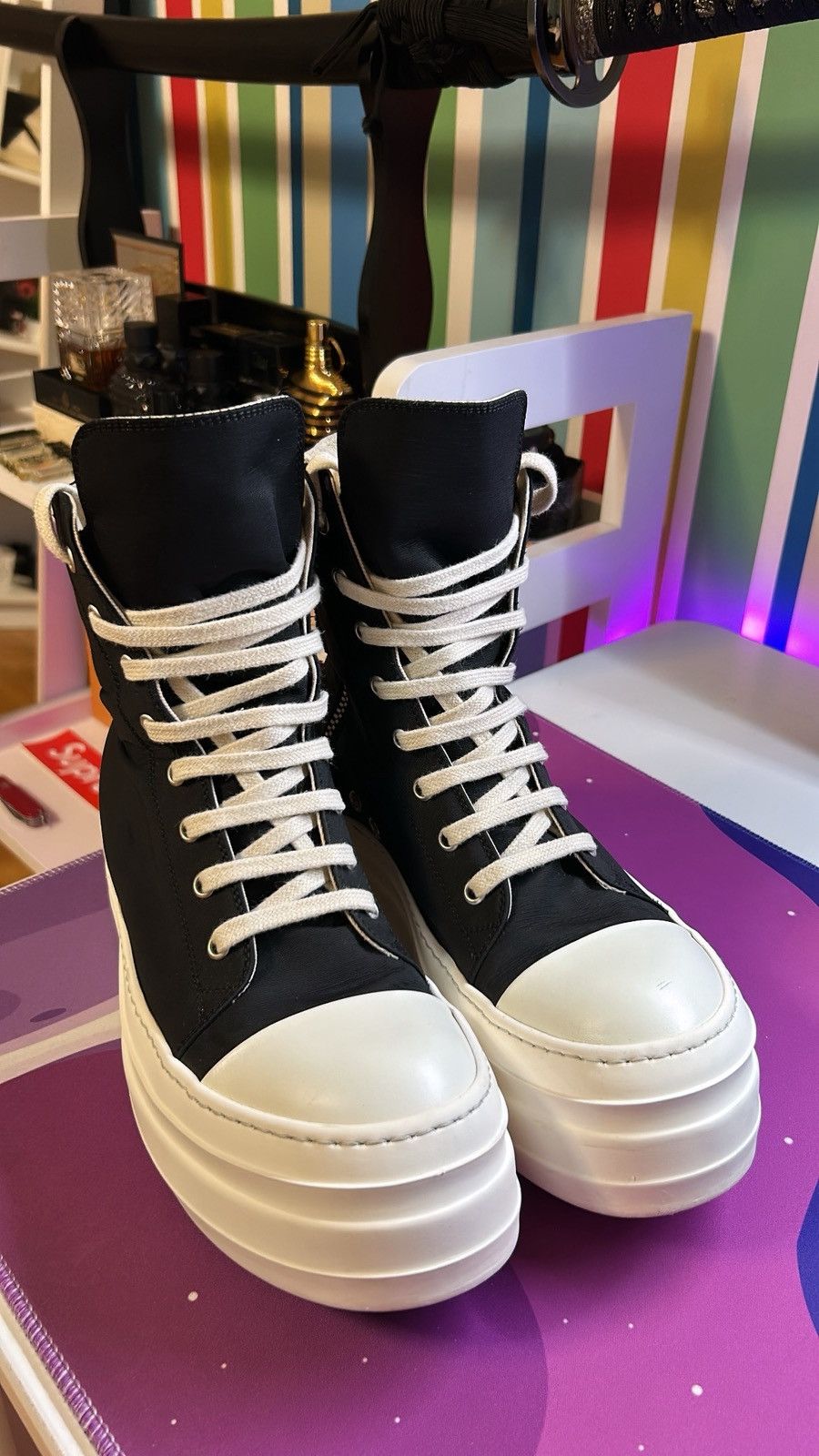 Rick Owens Drkshdw Rick Owens DRKSHDW Ramones Double Bumper Size US 6 / EU 39 - 1 Thumbnail