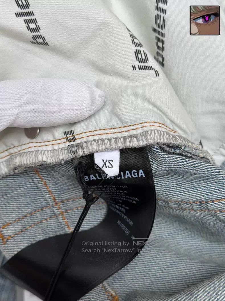 Balenciaga Balenciaga size XS Low-rise slim fit destructed design jea Size US 27 - 8 Thumbnail