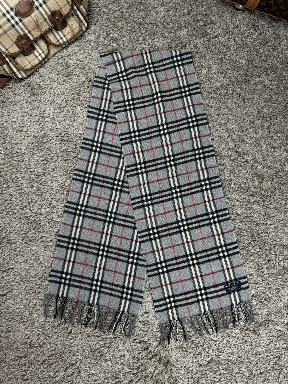 Burberry × Vintage Vintage wool scarf Burberry’s 90s original luxury item Size ONE SIZE - 3 Thumbnail