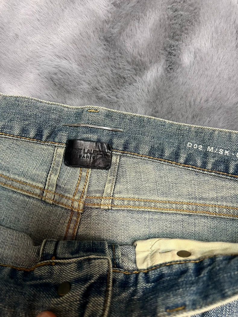 Saint Laurent Paris saint Laurent paris15 Fall/Winter Washed Blue Wrecking Jea Size US 32 / EU 48 - 3 Thumbnail
